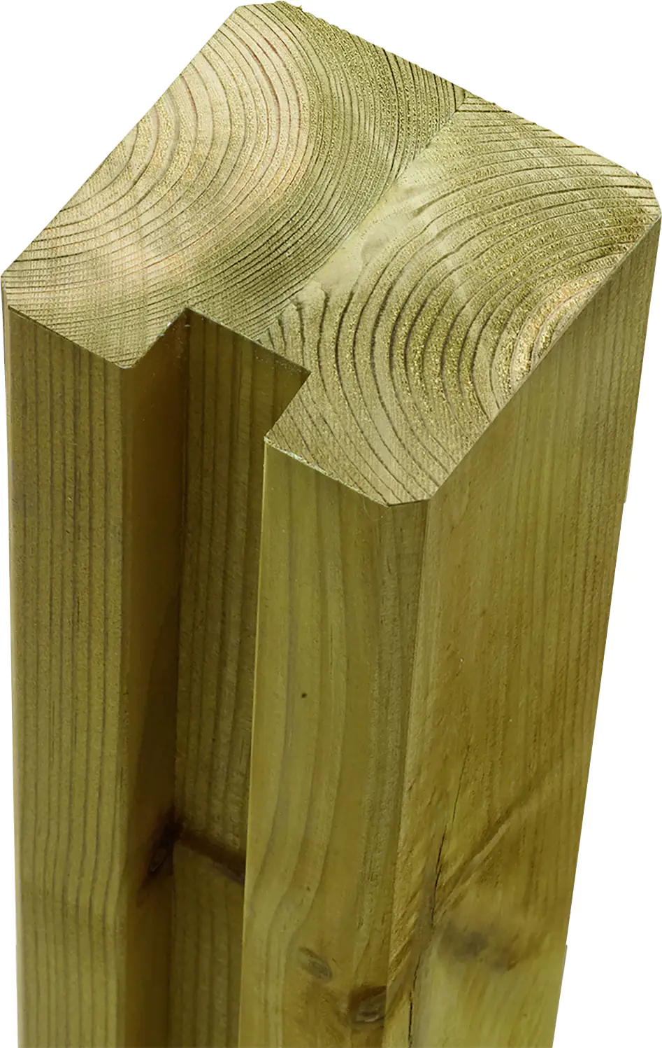 Plus Verleimter Profilpfosten 1 Nuten 9 x 9 x 186 cm Druckimprägniert