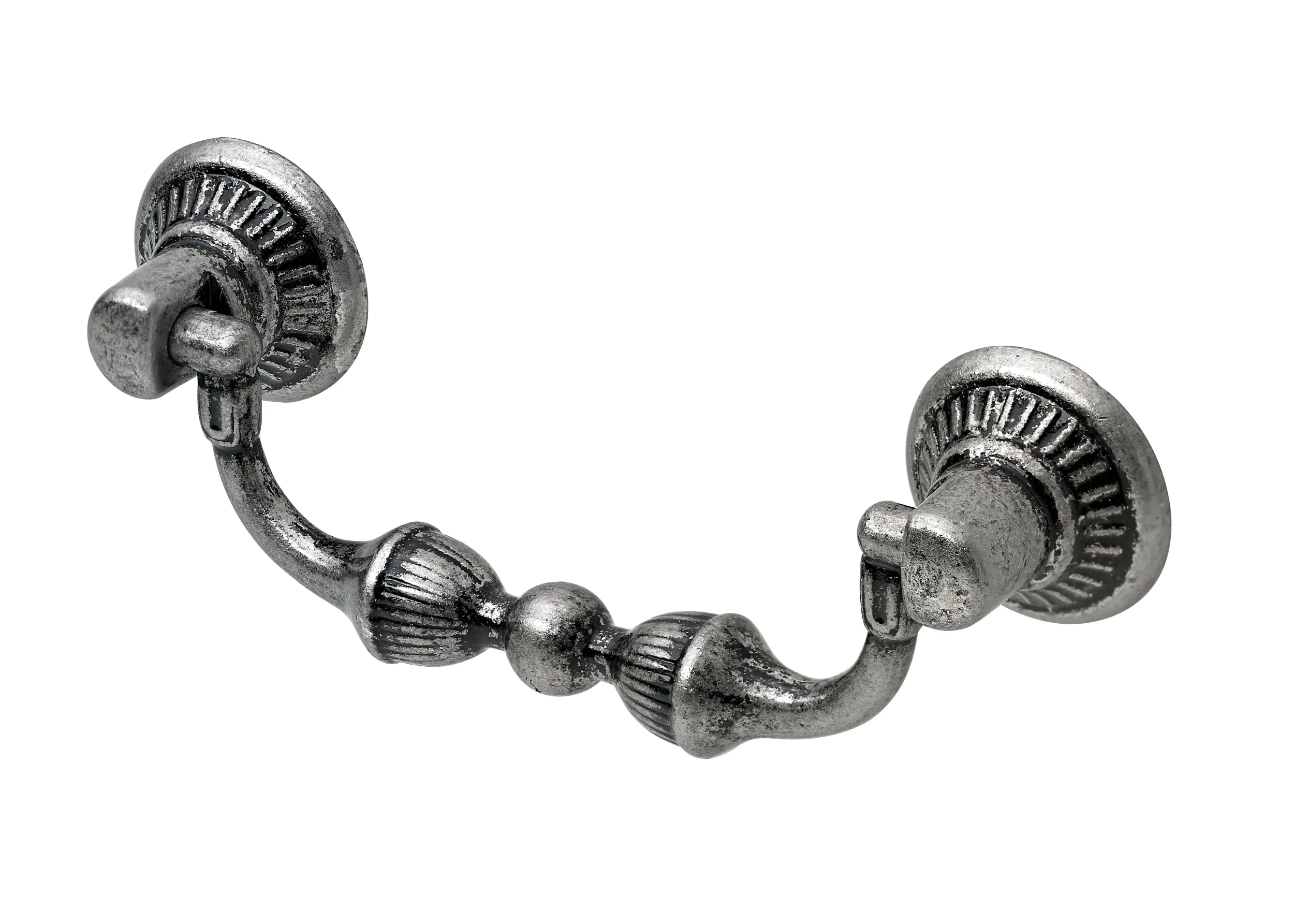 Hettich Möbelgriff Zinkdruckguss silber 30 x 65 x 15 mm - 1 Stück