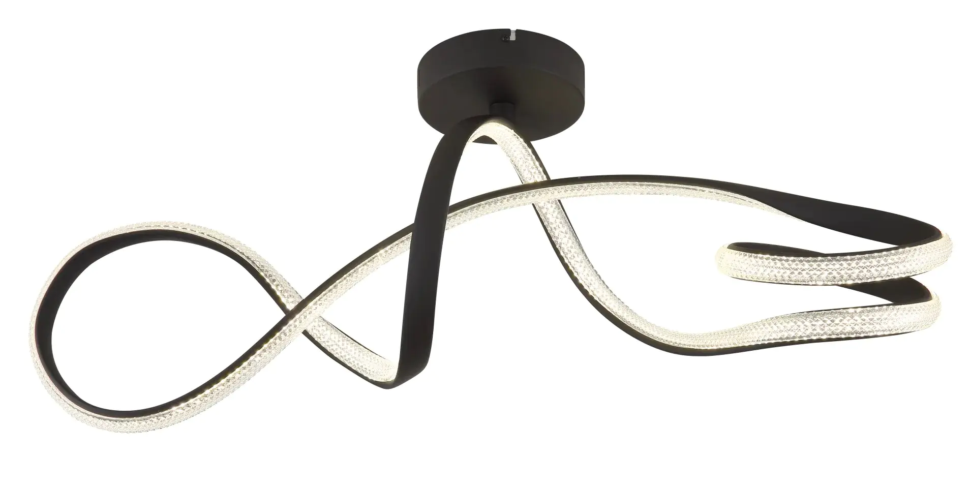 Globo LED-Deckenleuchte SWIRL schwarz