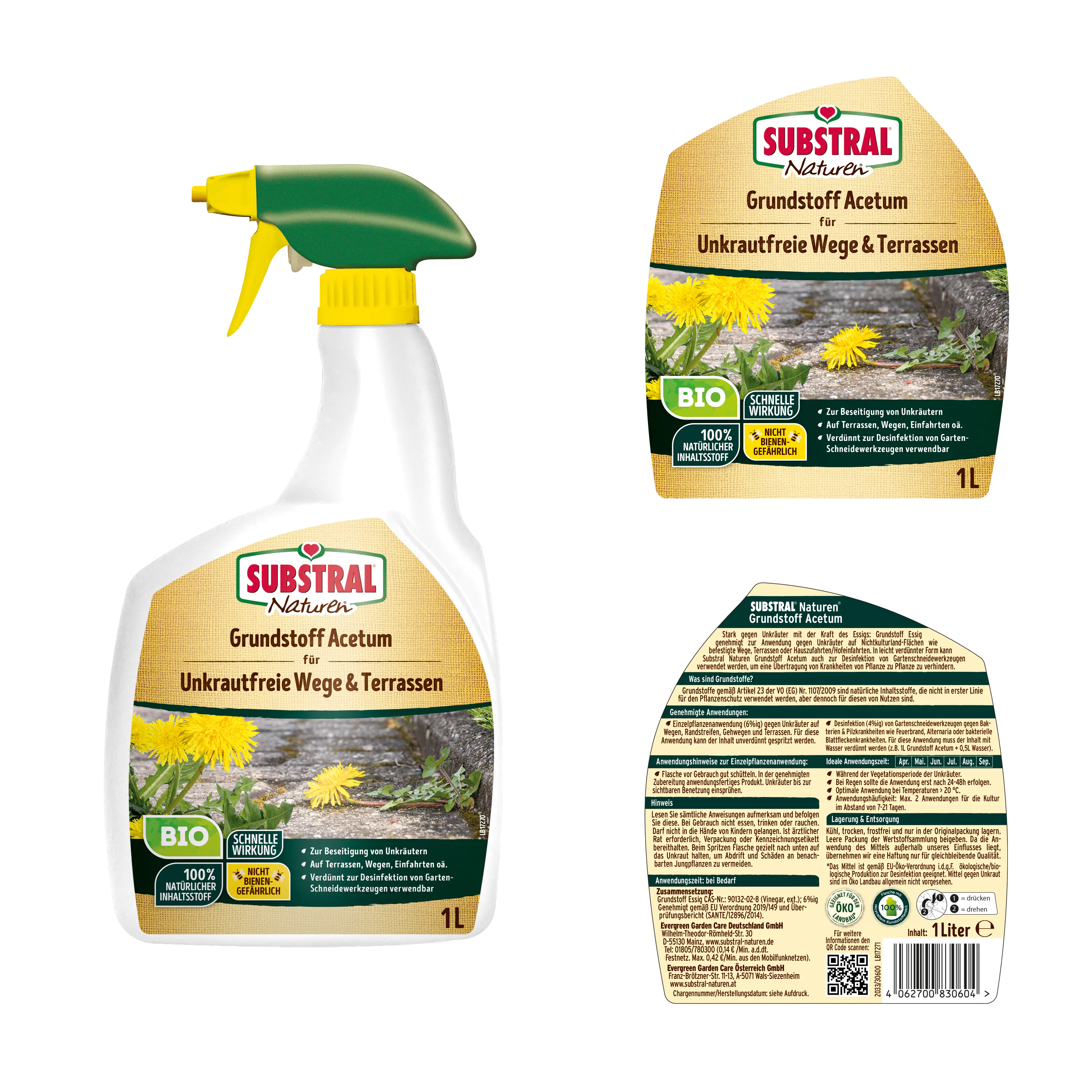 Substral Naturen Grundstoff Acetum Bio Unkrautfrei 1 L Substral Naturen Grundstoff Acetum Bio Unkrautfrei 1 L