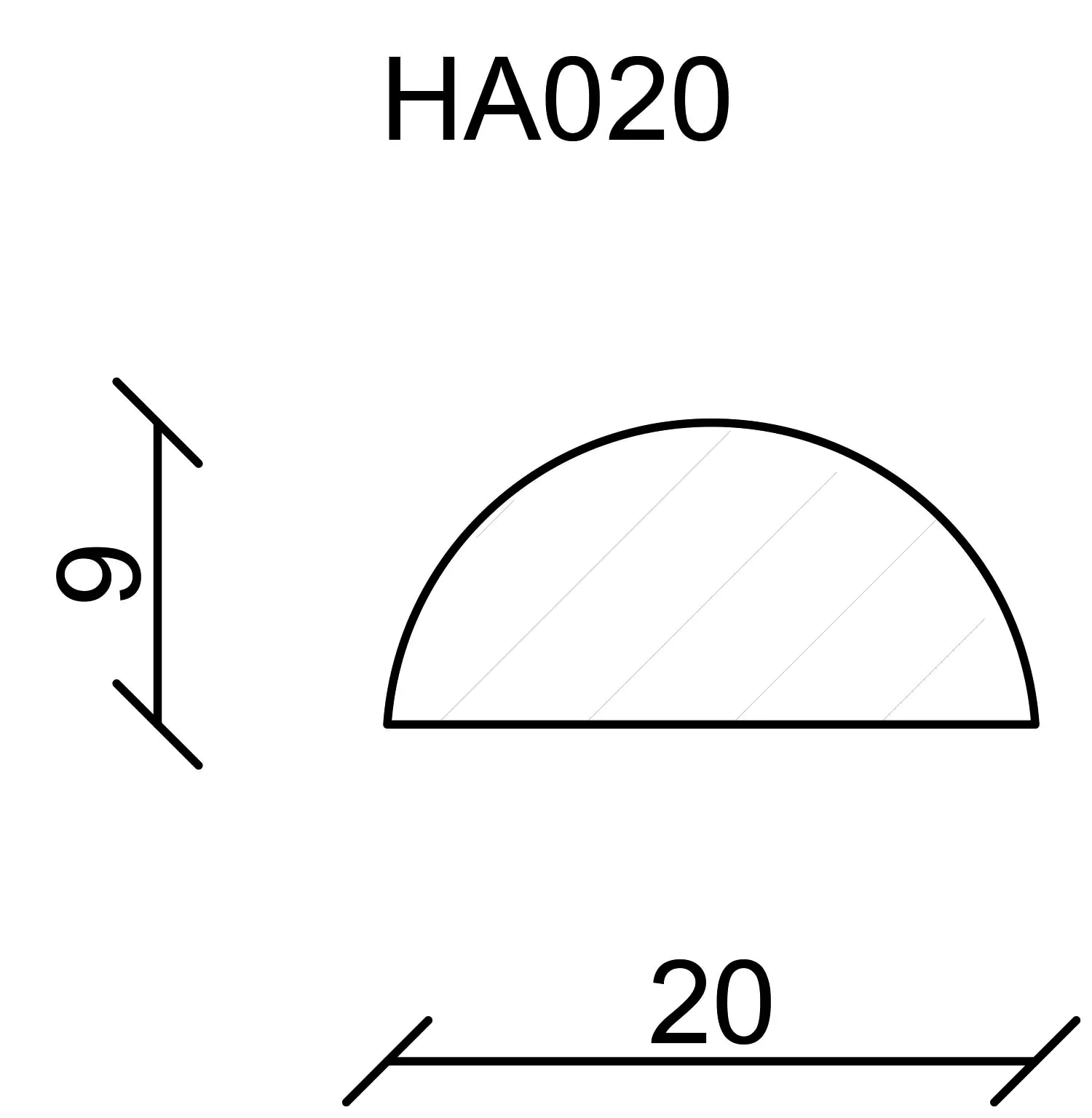 FN Neuhofer Halbrundstab 240 cm 20 x 10 mm Fichte/Kiefer