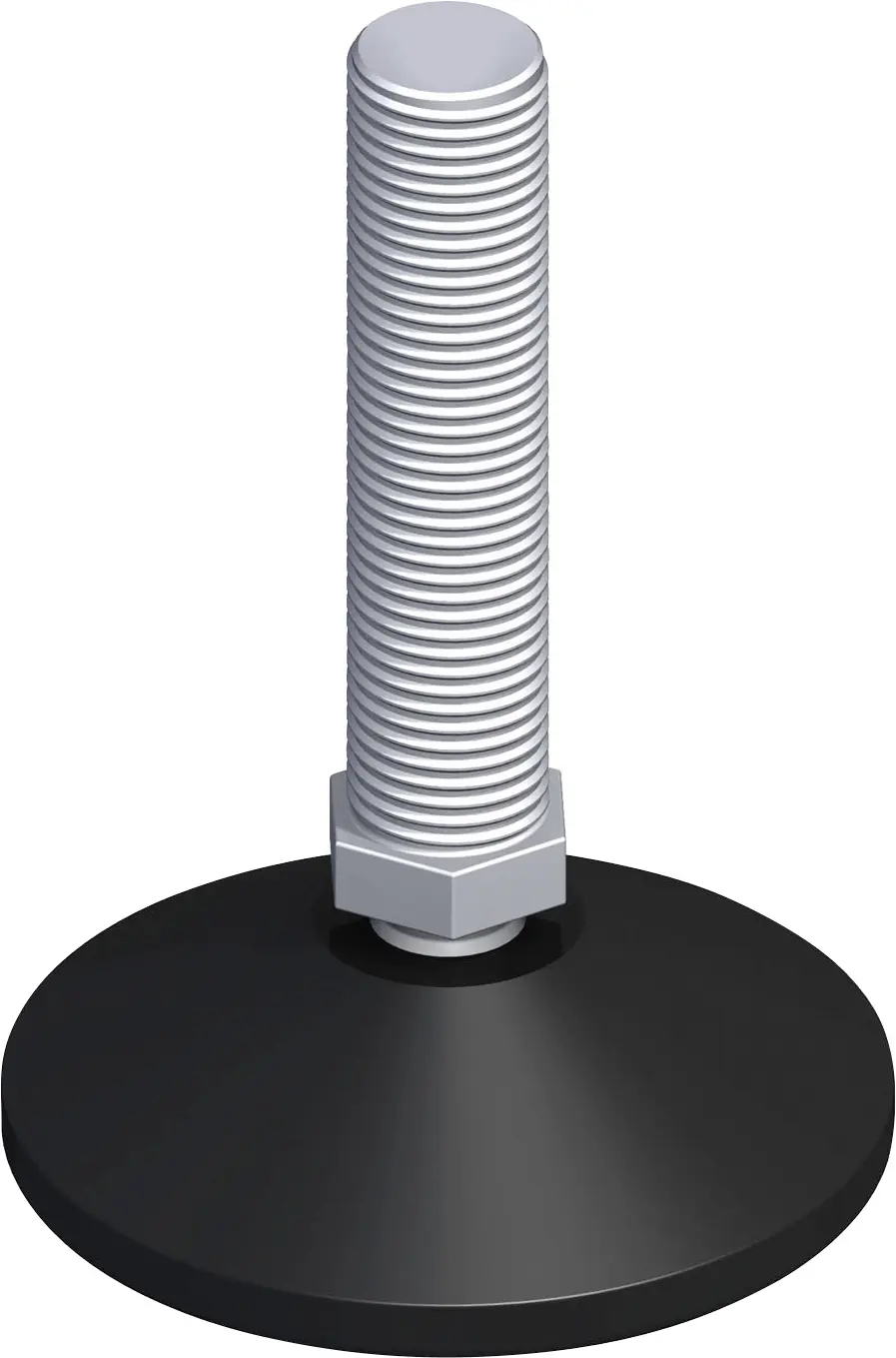 coaxis®-Stellfuß 65 x 45 x 20 mm Maß D: M10, (Kunststoff) glatt schwarz