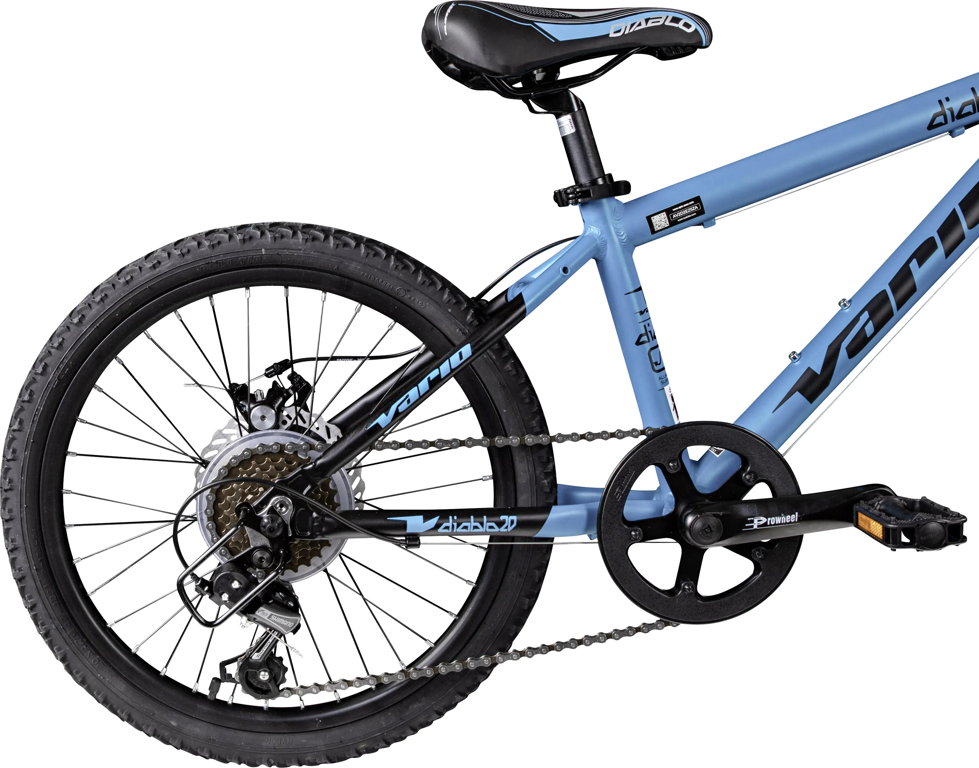 Vario Mountainbike XC DIABLO 20 DISK 20 Zoll RH 30cm 6-Gang blau schwarz