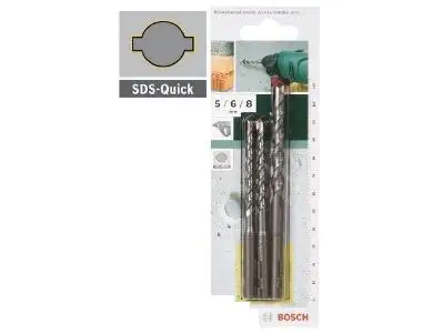 Bosch Bohrer-Set 3-teilig, Ø 5, 6, 8 mm, SDS Quick Bosch Bohrer-Set 3-teilig, Ø 5, 6, 8 mm, SDS Quick