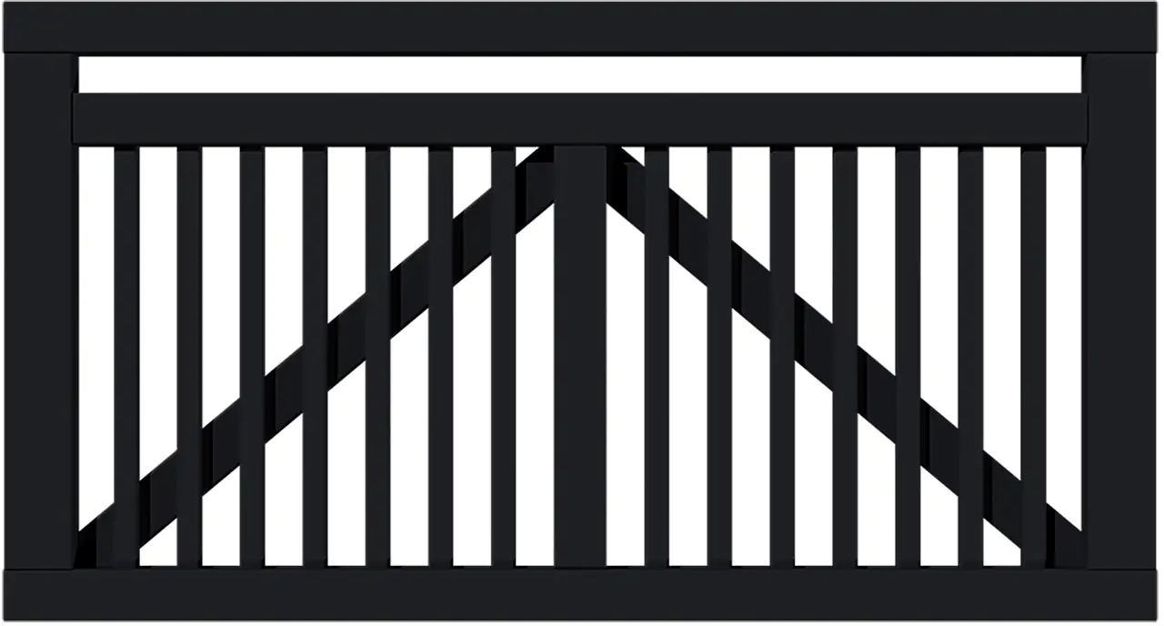 Plus Tor Linea 150 x 80 cm RAL 9005 Schwarz