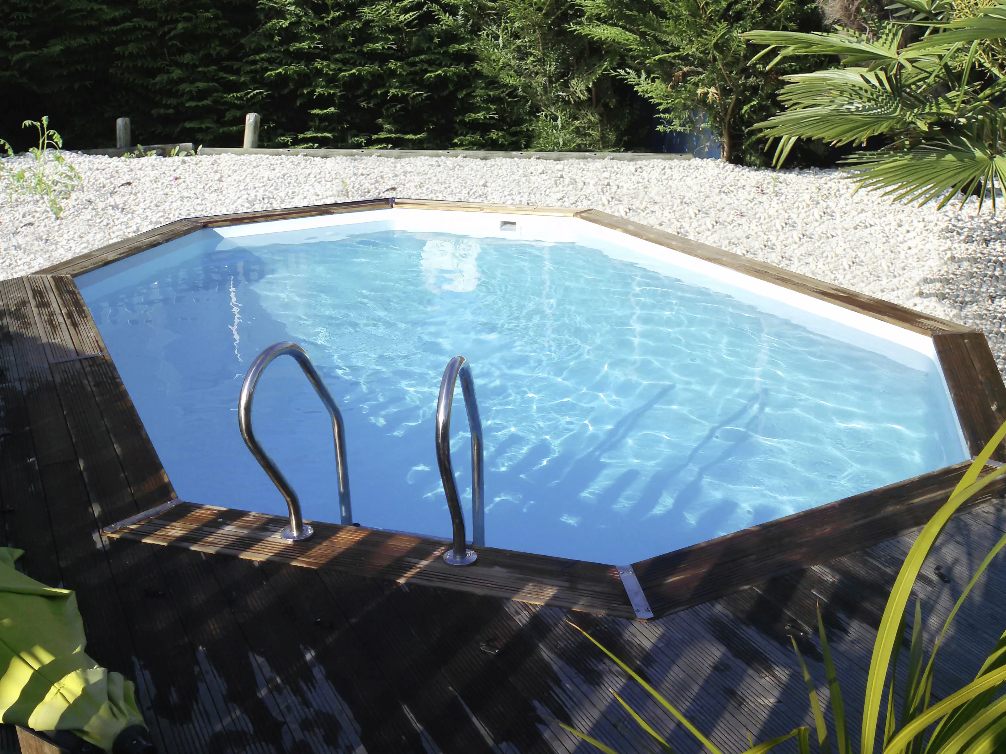 Gre Holzpool Grenade 2 Komplettset oval 436 x 336 x 117 cm natur