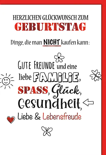 Geburtstagskarte Sommerschrift A6