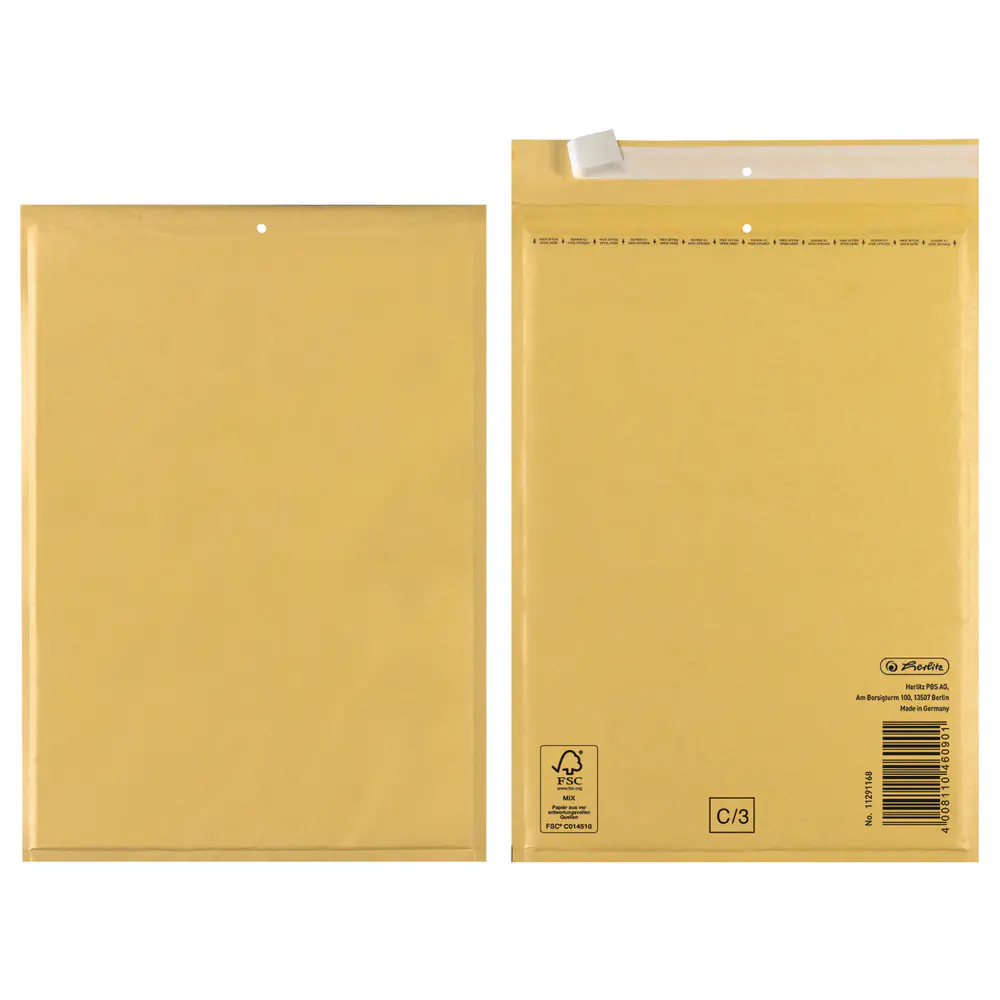 herlitz Luftpolstertasche C3 4 Stück braun