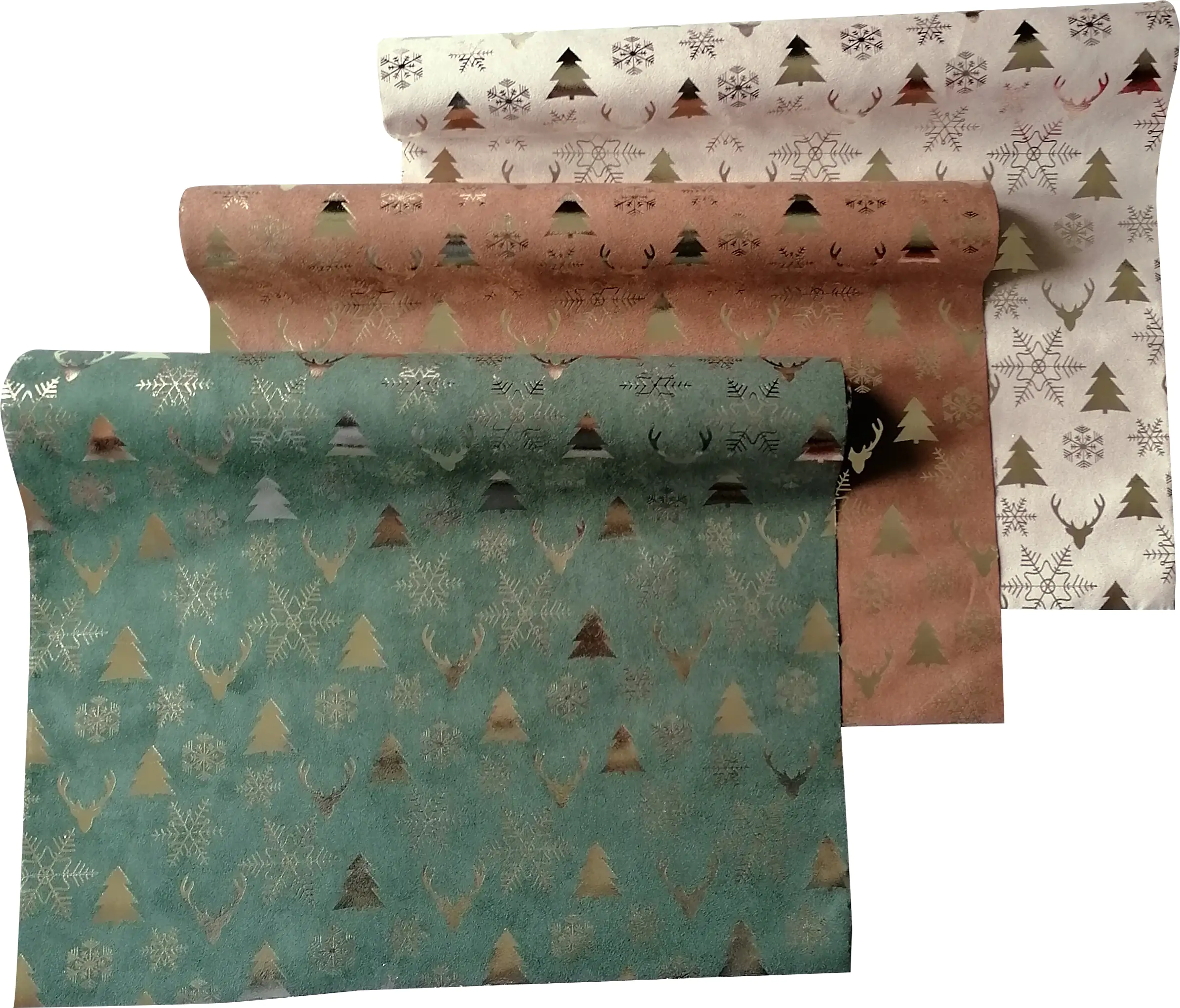 Kaemingk Samtstoff 35 x 200 cm beige, grün oder braun