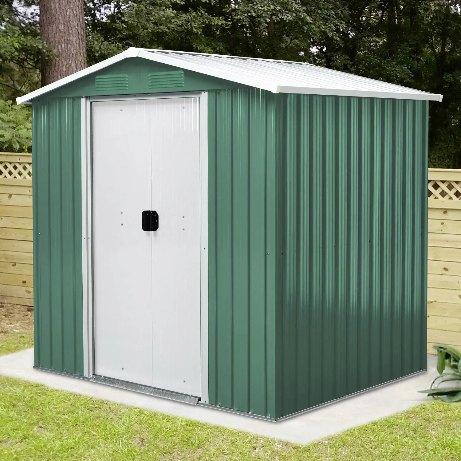Pergart Metallgerätehaus Köln II 65 184 x 119 cm tanne-creme
