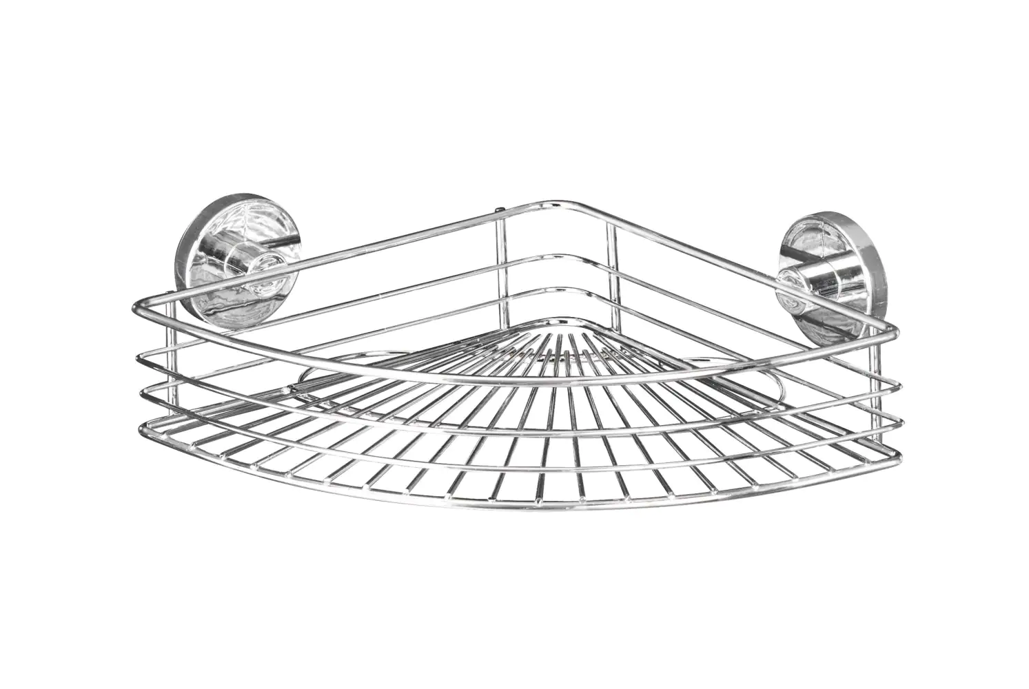Wenko Eckduschkorb Vacuum-Loc Stahl, chrom