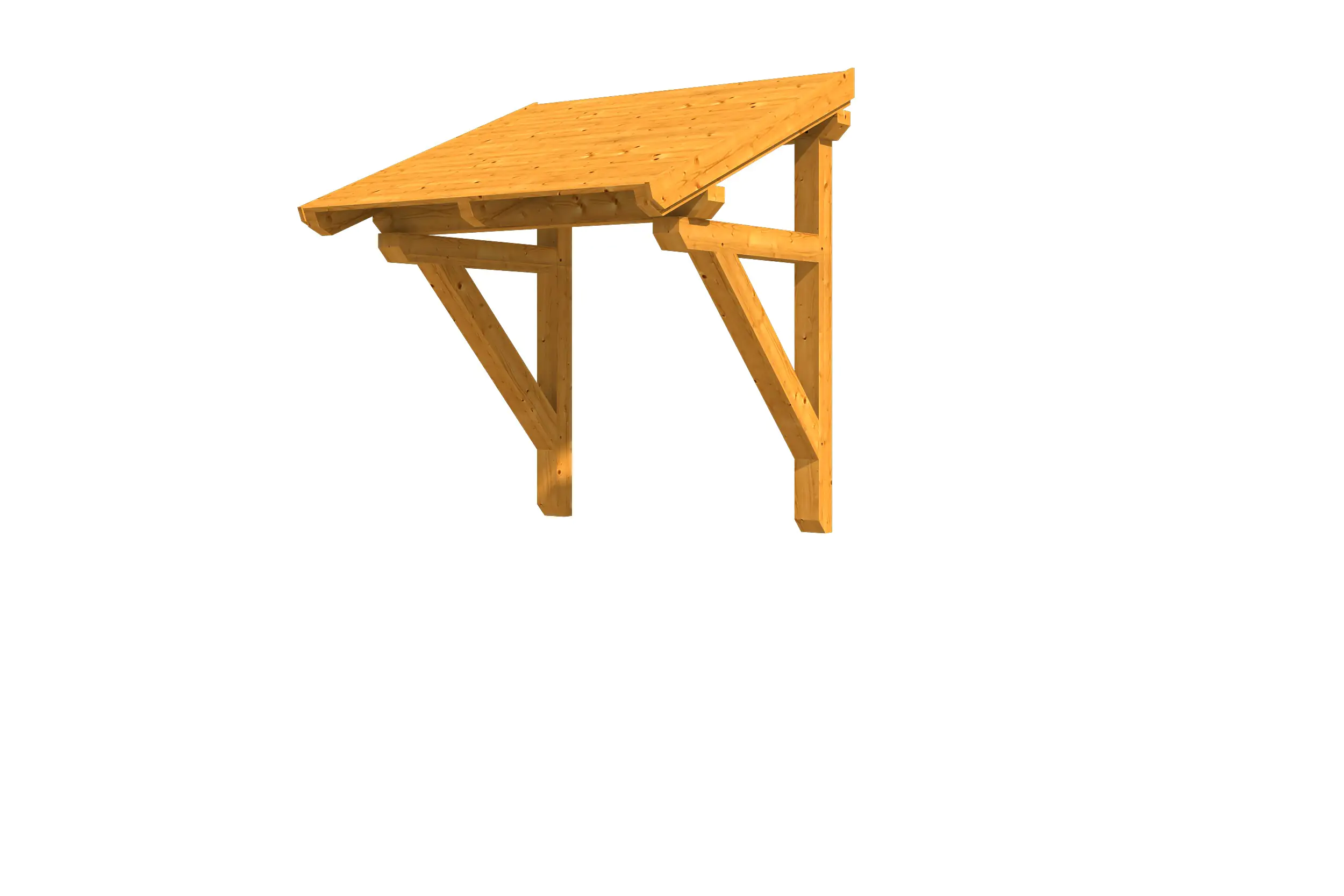 4018211016143 SKAN HOLZ Vordach Potsdam Typ 1 176 x 156 cm, lasiert in Eiche hell