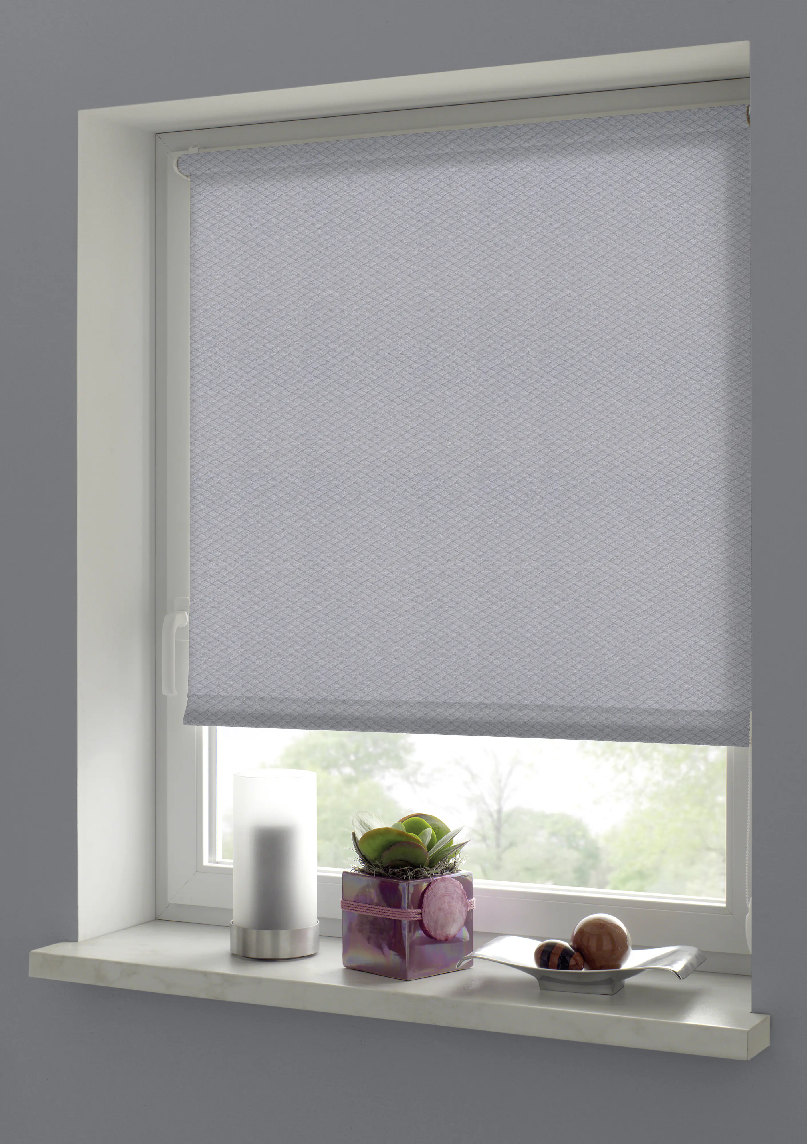 Gardinia EasyFix Rollo hellgrau 120 x 160 cm Shaun