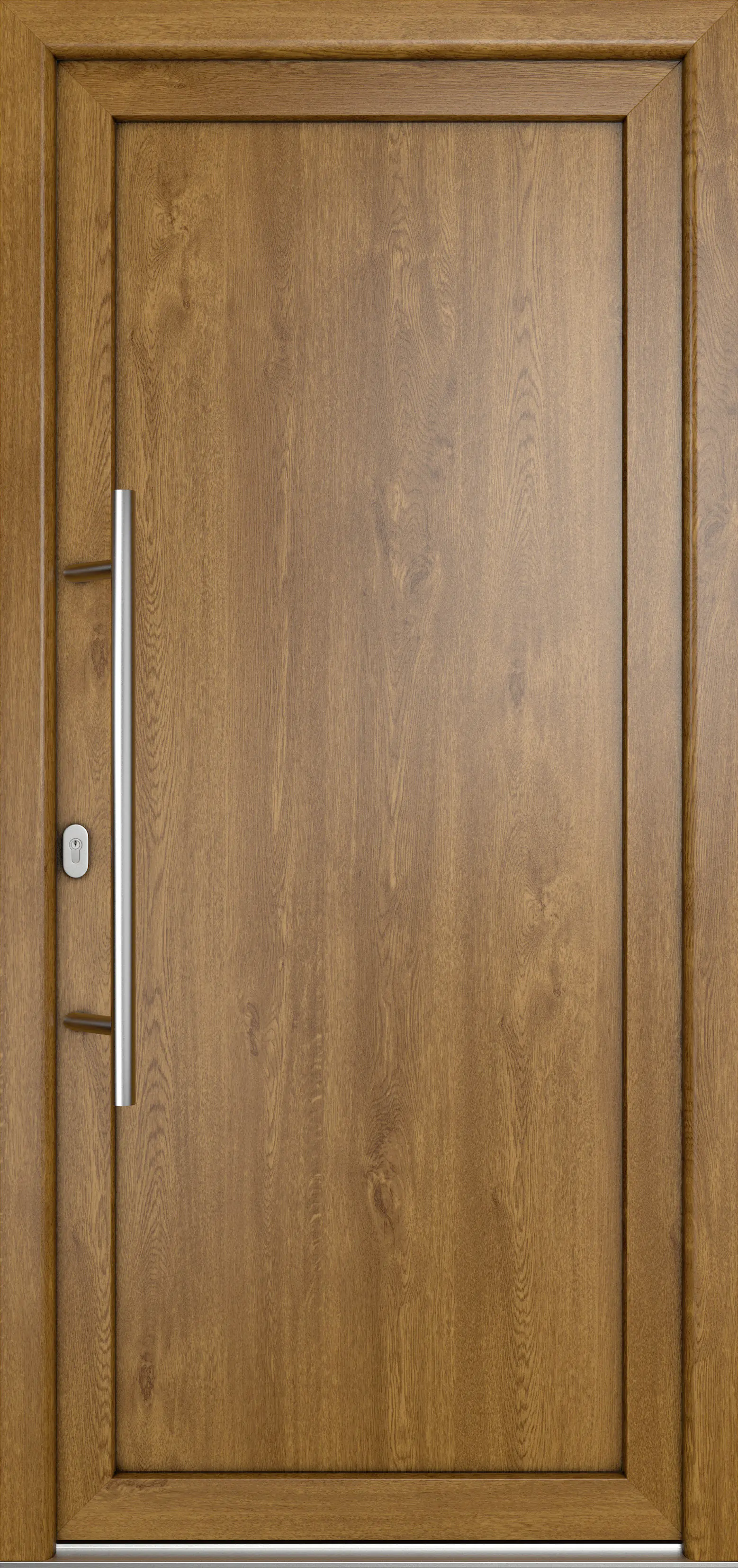 Meeth Haustür Signum Pro PVC Modell 01 88 x 208 cm DIN Links weiß/golden oak