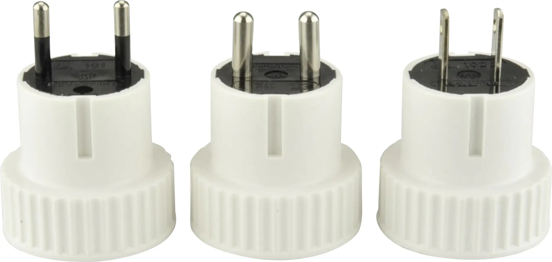 Reisestecker Set 3 teilig Südeuropa Fernreise weiß Reisestecker Set 3 teilig Südeuropa Fernreise weiß