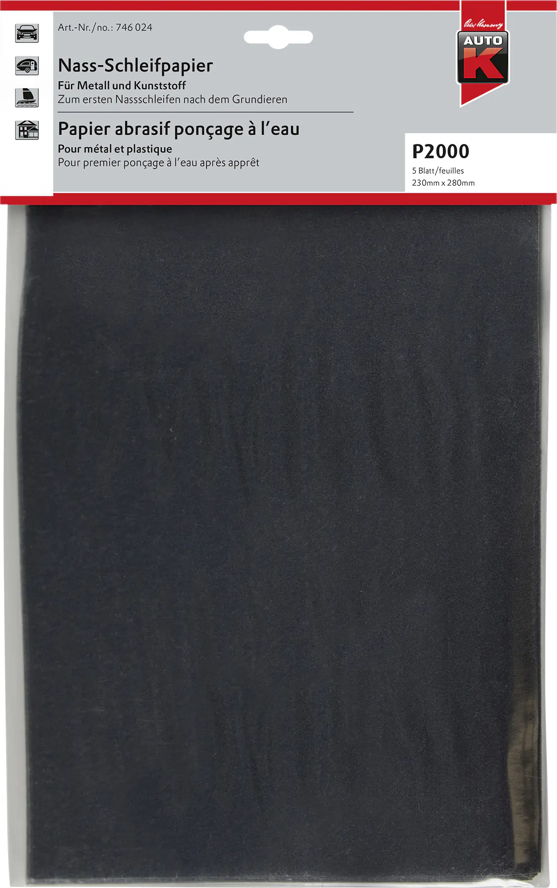 Auto-K Nass-Schleifpapier P2000 23x28 23 x 28 cm