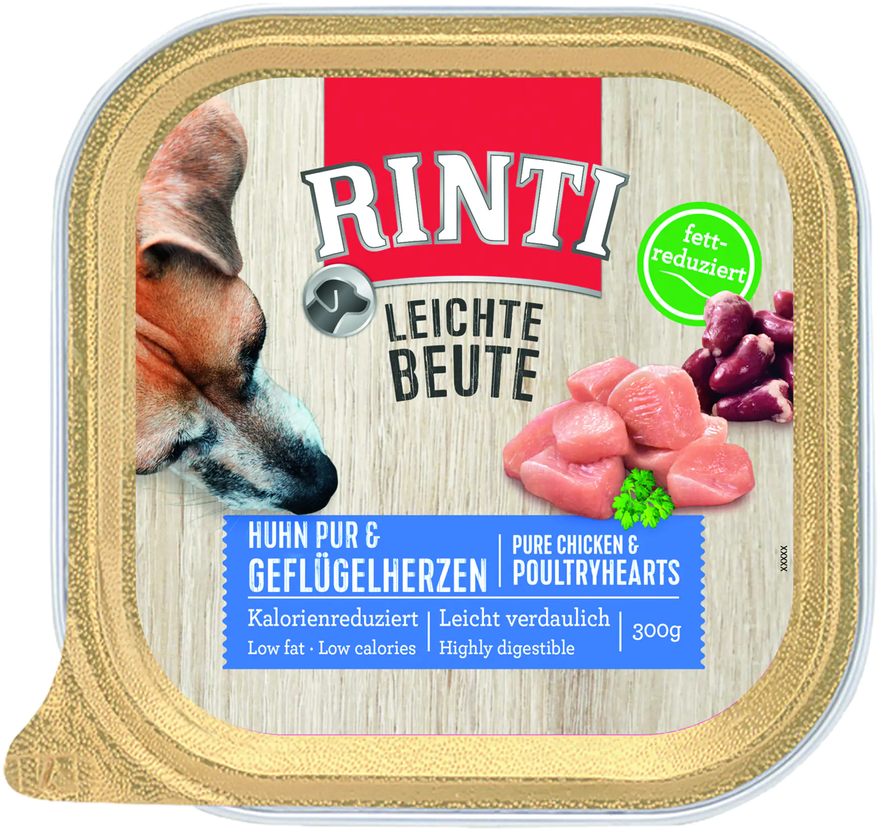 Rinti Hundenassfutter Leichte Beute Huhn Pur & Geflügelherzen 300 g Rinti Hundenassfutter Leichte Beute Huhn Pur & Geflügelherzen 300 g