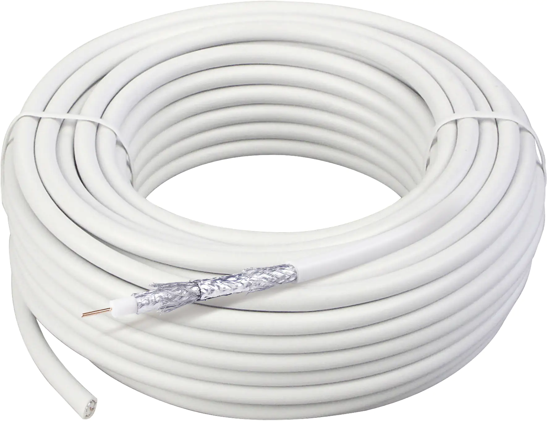 Schwaiger Koaxialkabel KOX11510 052 (115dB) weiß, 10,0m, 4-fach geschirmt, ohne F Stecker Schwaiger Koaxialkabel KOX11510 052 (115dB) weiß, 10,0m, 4-fach geschirmt, ohne F Stecker