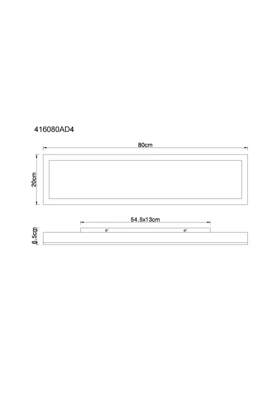 Globo Deckenleuchte Doro 80 x 20 cm silber warmweiß