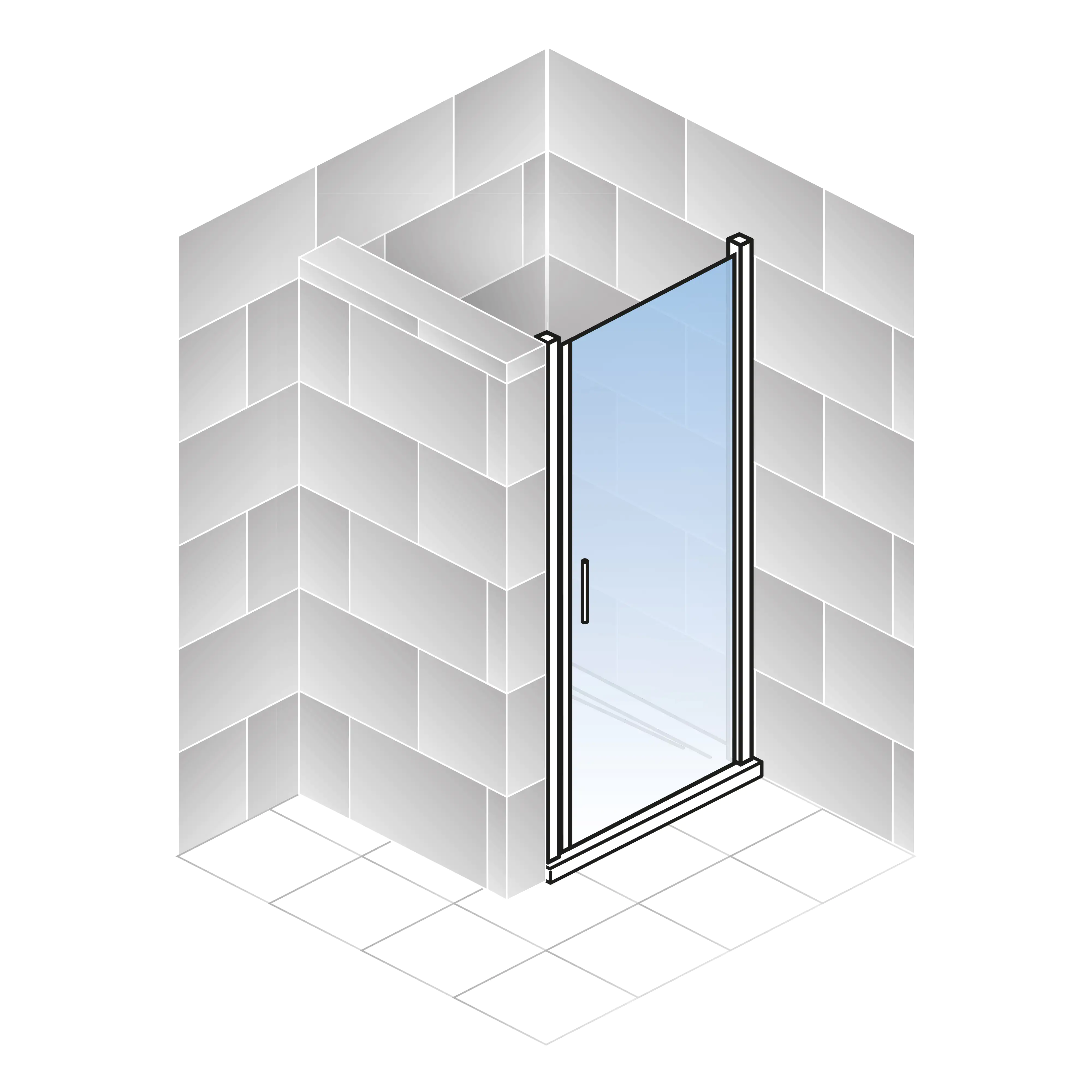4060991064128_5 Schulte Nische Drehtür 80 x 192 cm Alexa Style 2.0