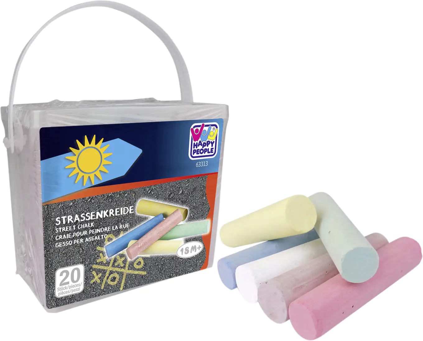 Happy People Straßenkreide-Box 20 Stück