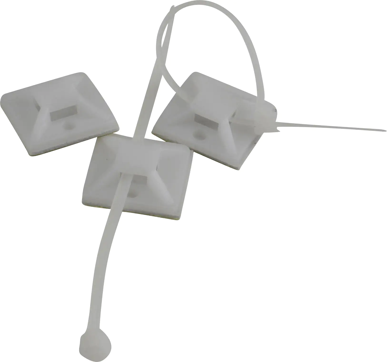 Befestigungssockel & Kabelbefestigung 19x19mm weiß 10x