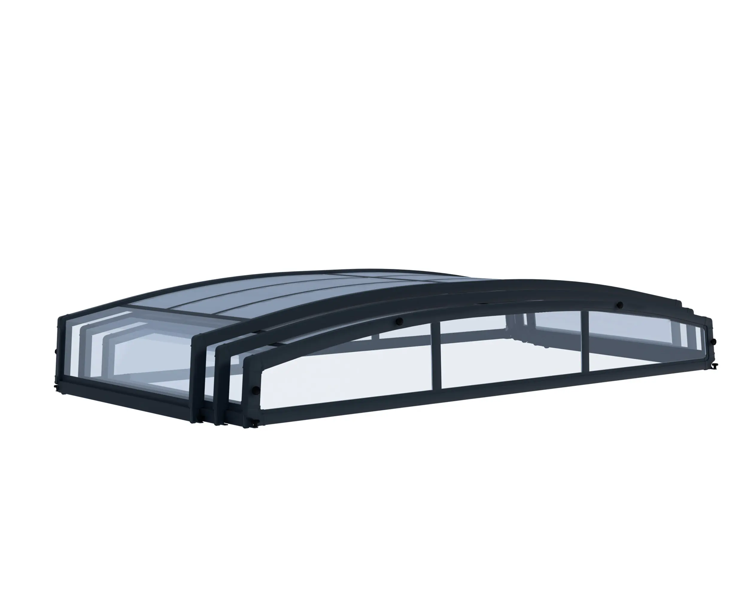 Canopia Poolüberdachung Majorca, 6,70 x 4,57, grau Aluminiumrahmen mit Polycarbonatplatten