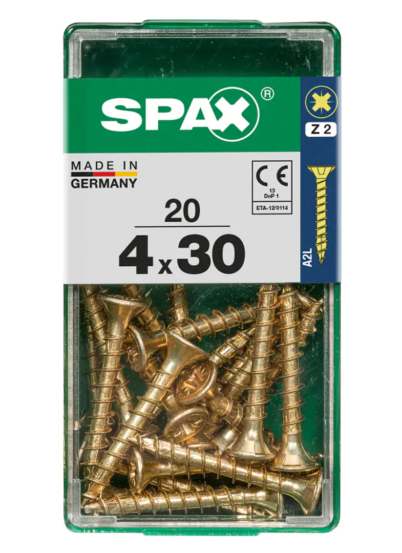 Spax Universalschrauben 4.0 x 30 mm PZ 2 - 20 Stk.