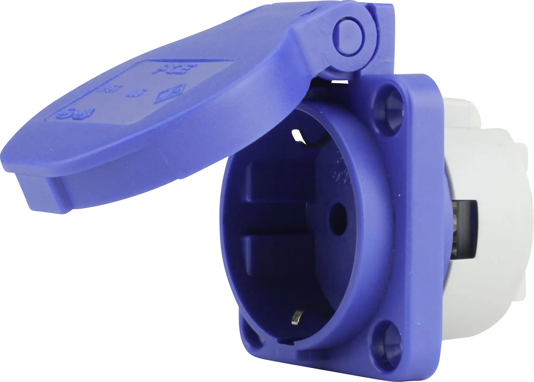 PCE Schutzkontakt-Einbausteckdose 3-polig 16A blau PCE Schutzkontakt-Einbausteckdose 3-polig 16A blau