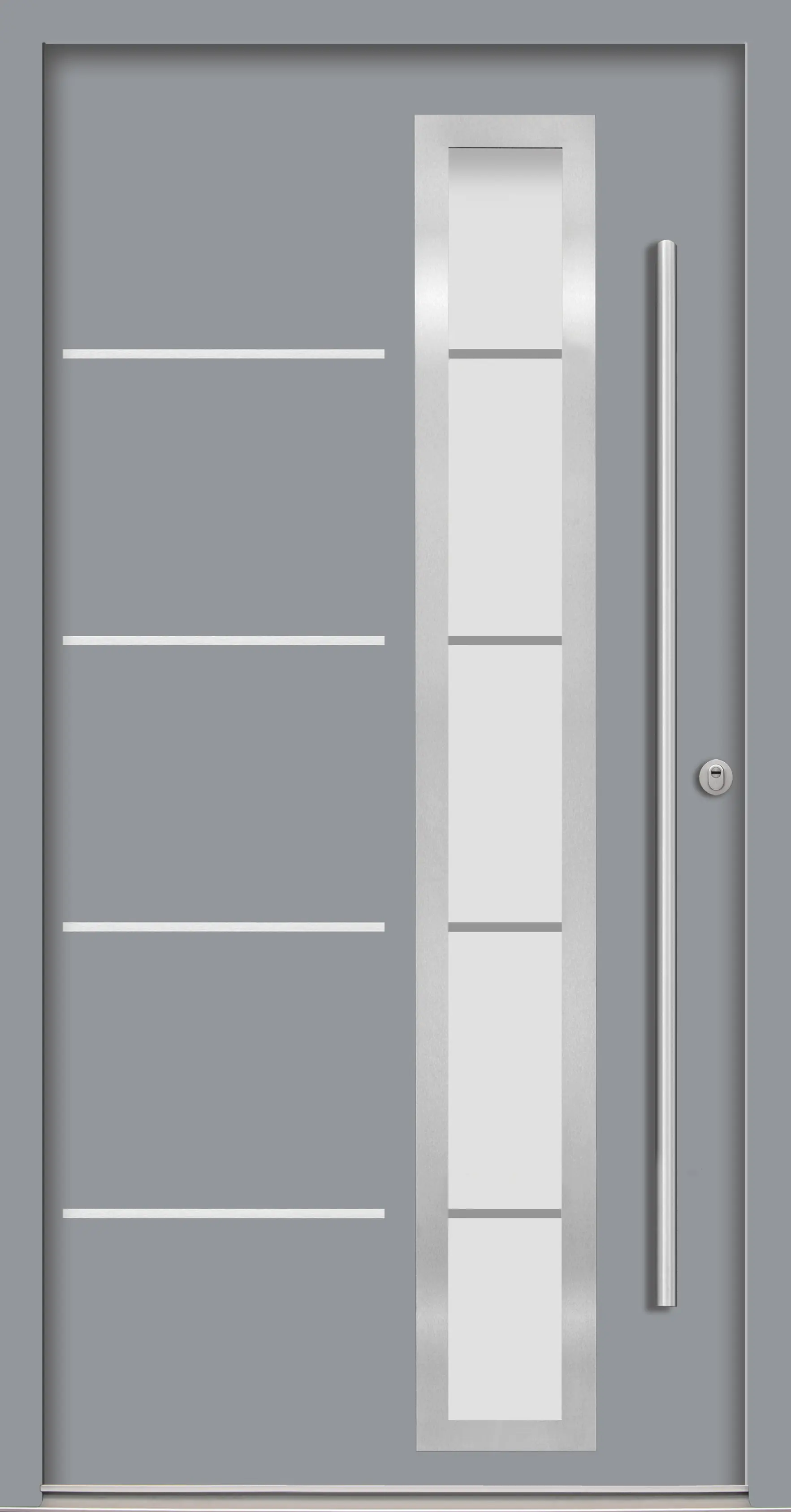 Splendoor Haustür Passivedoor Premium B06 RC2 Grau DIN Rechts 100 x 210 cm