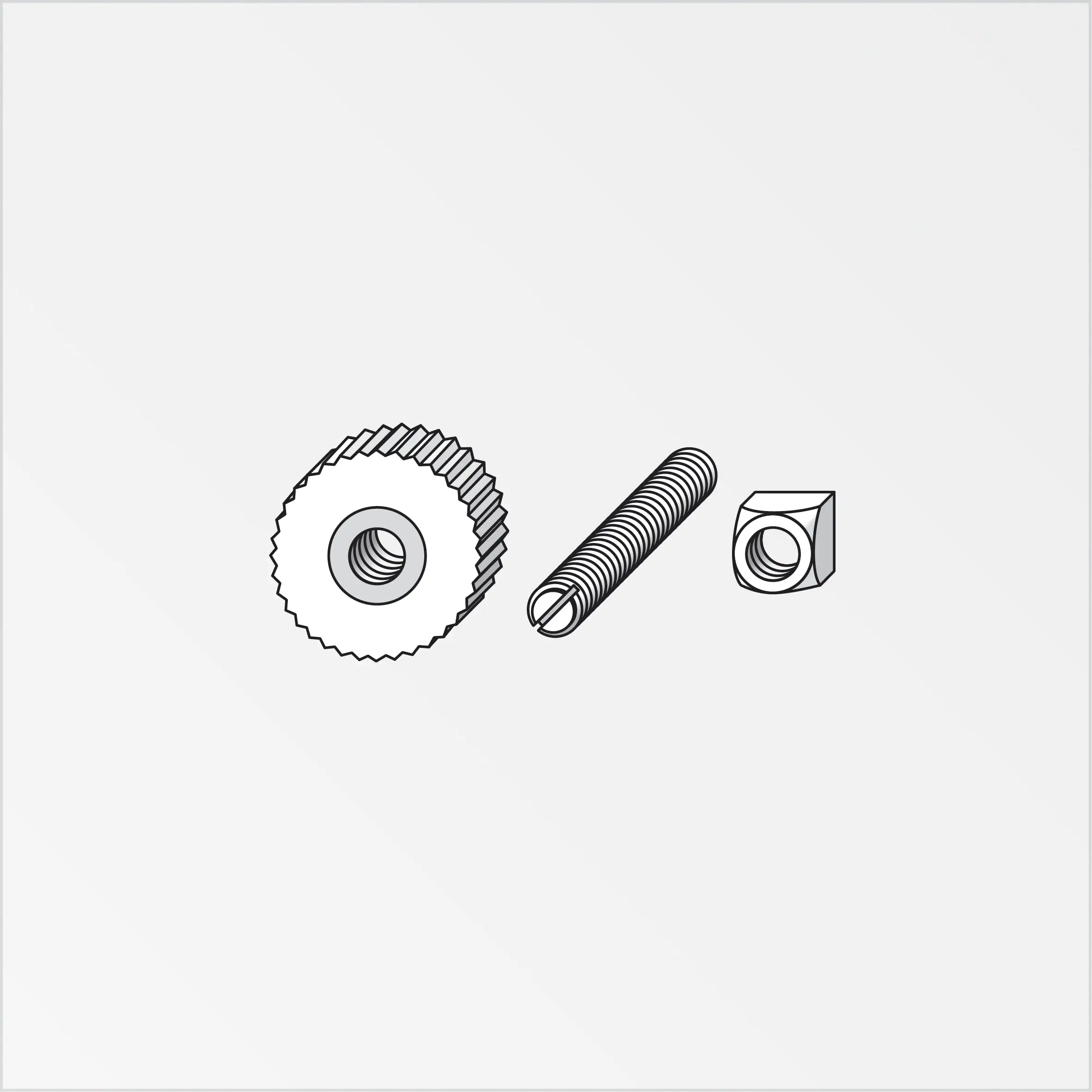 alfer Haken-Montage-Set M5, PVC (Kunststoff) glatt schwarz