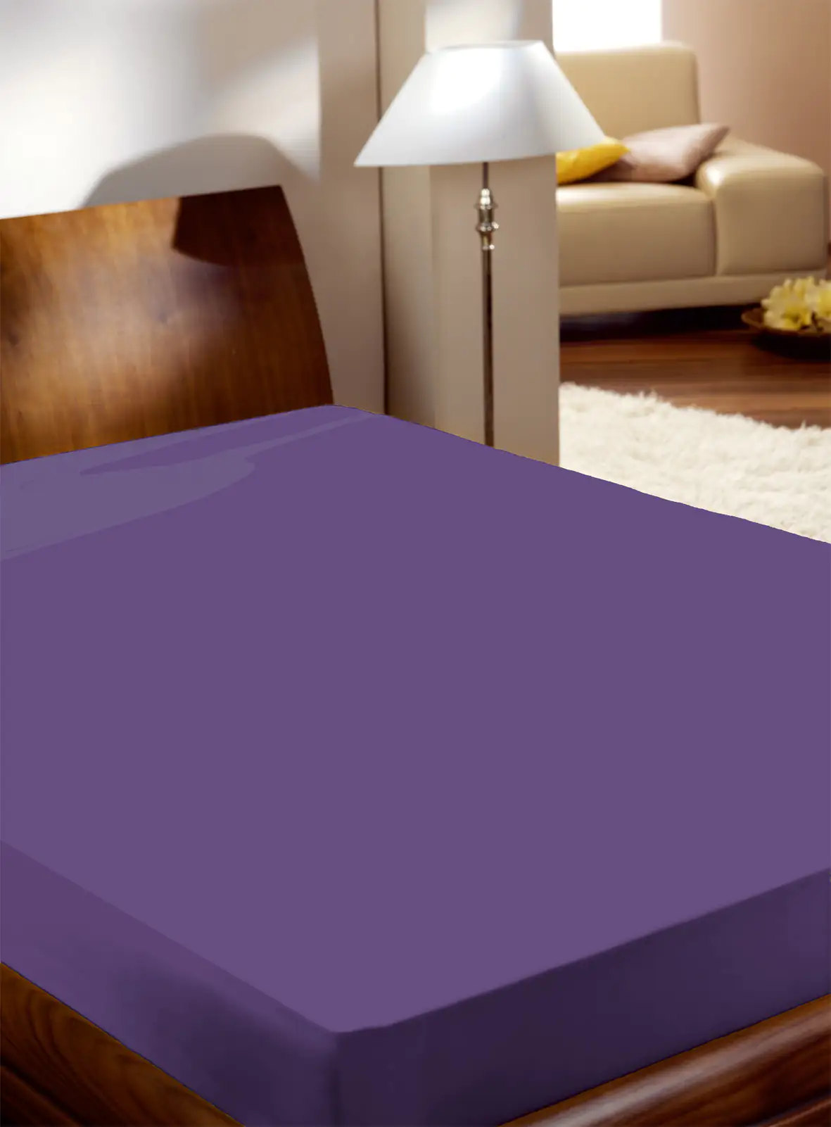 Vario Jersey-Spannbetttuch Elasthan pflaume, 100 x 200 cm Vario Jersey-Spannbetttuch Elasthan pflaume, 100 x 200 cm