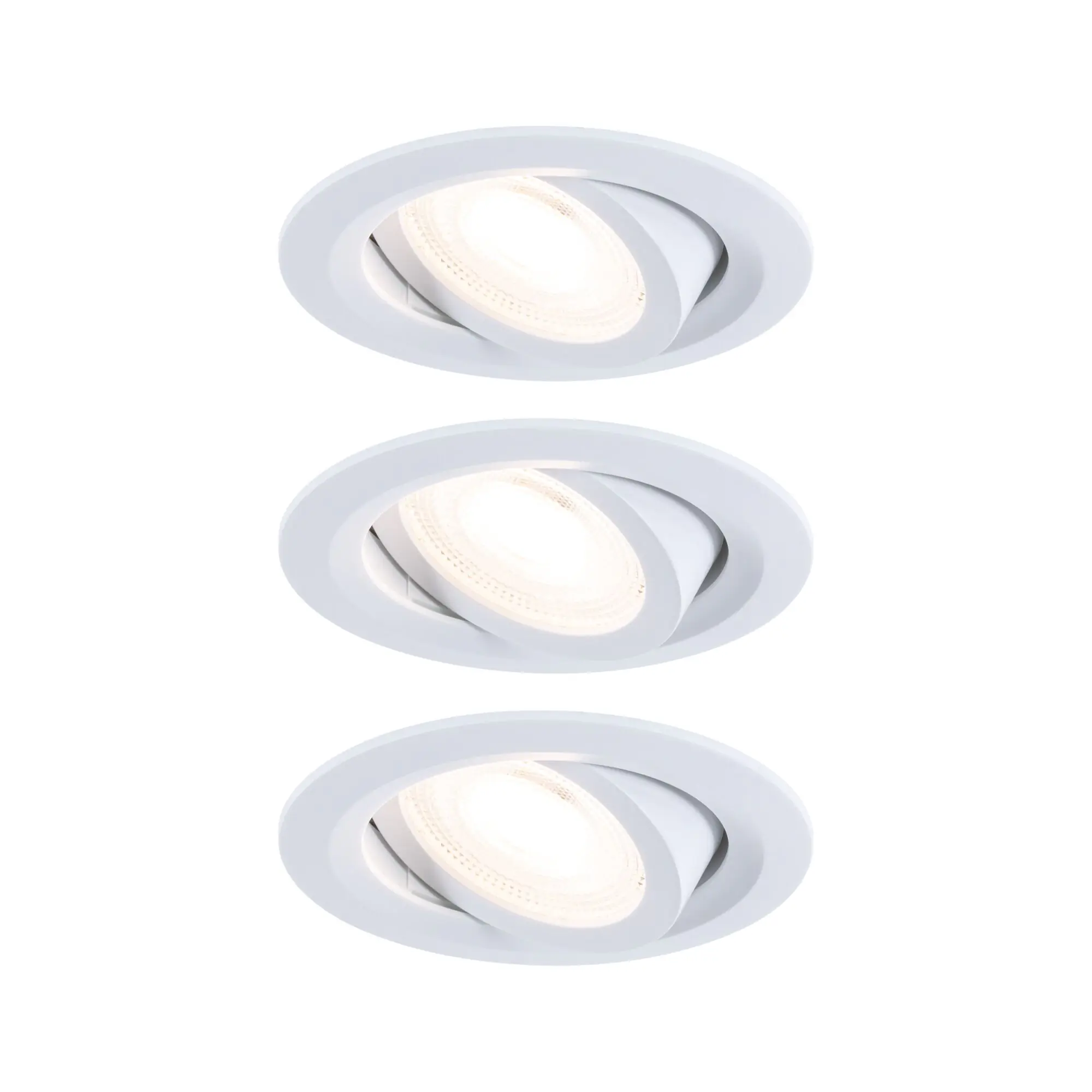 Paulmann LED-Einbauleuchte Fixed 3er Set 585 lm Ø 8,2 cm warmweiß weiß