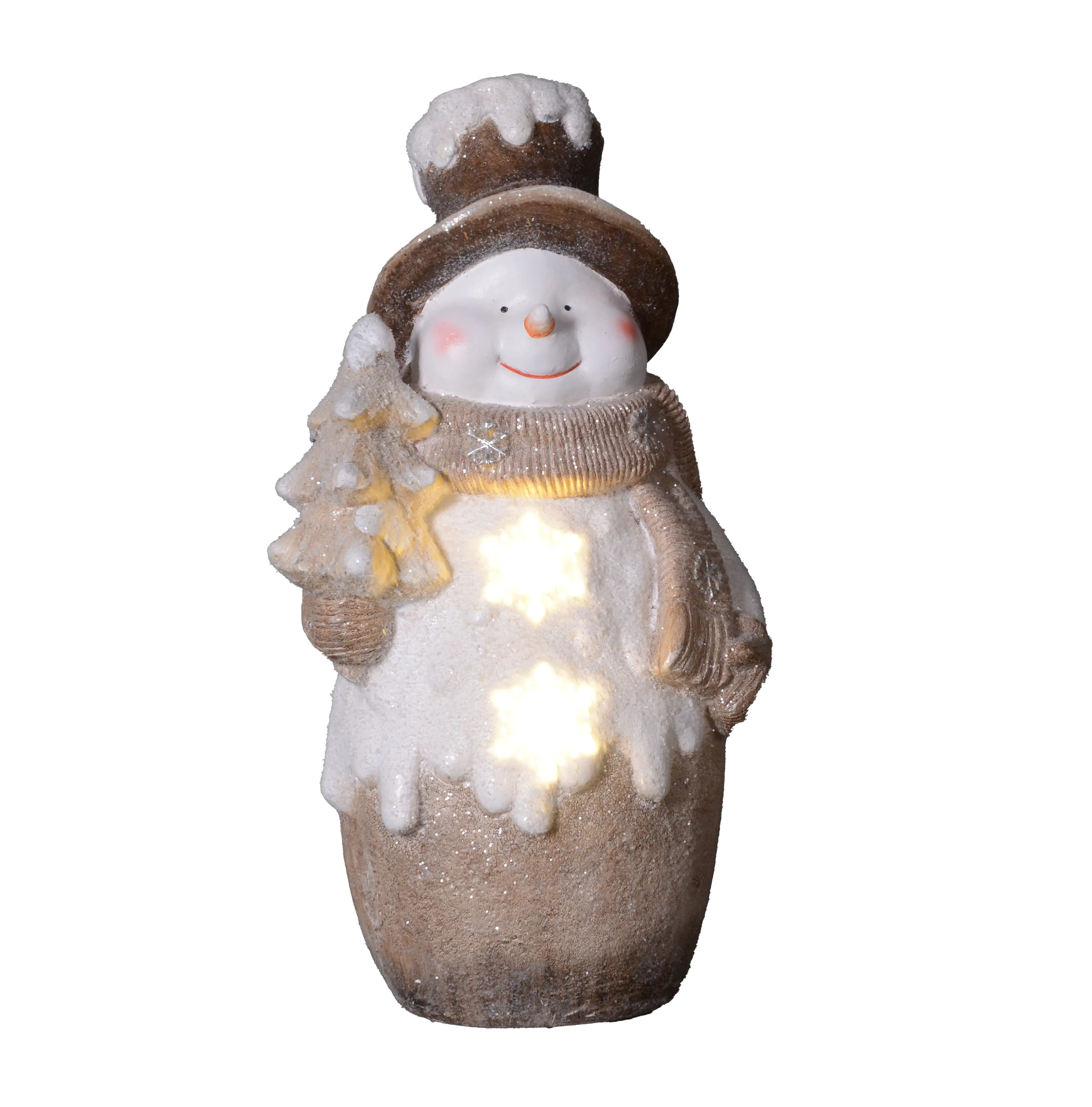 4333692380102 TrendLine LED Dekofigur Schneemann 51 x 26 cm warmweiß mit Timer