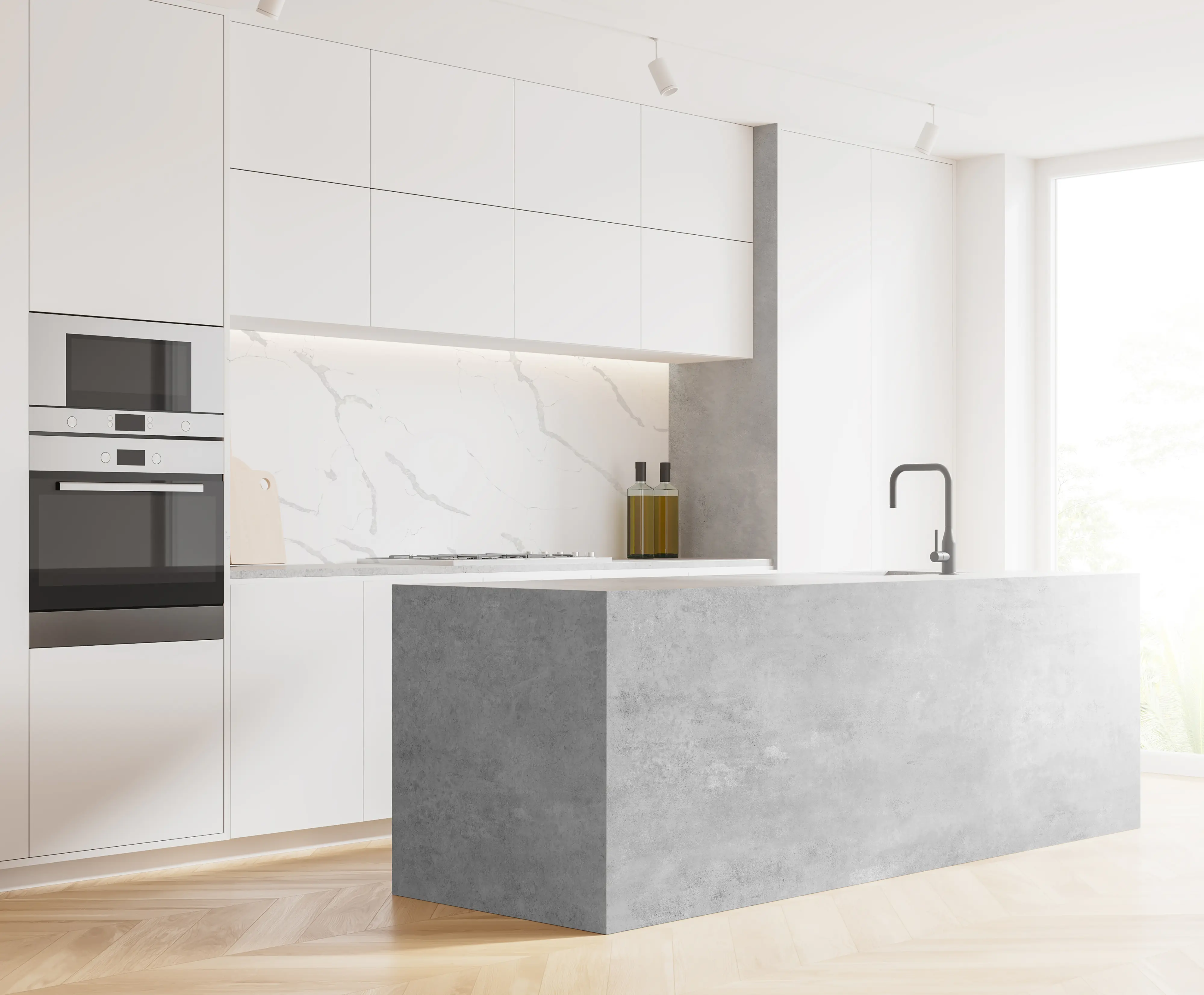 Wandpaneel Rocko Smoke 265 x 123 x 0,4 cm Betonoptik