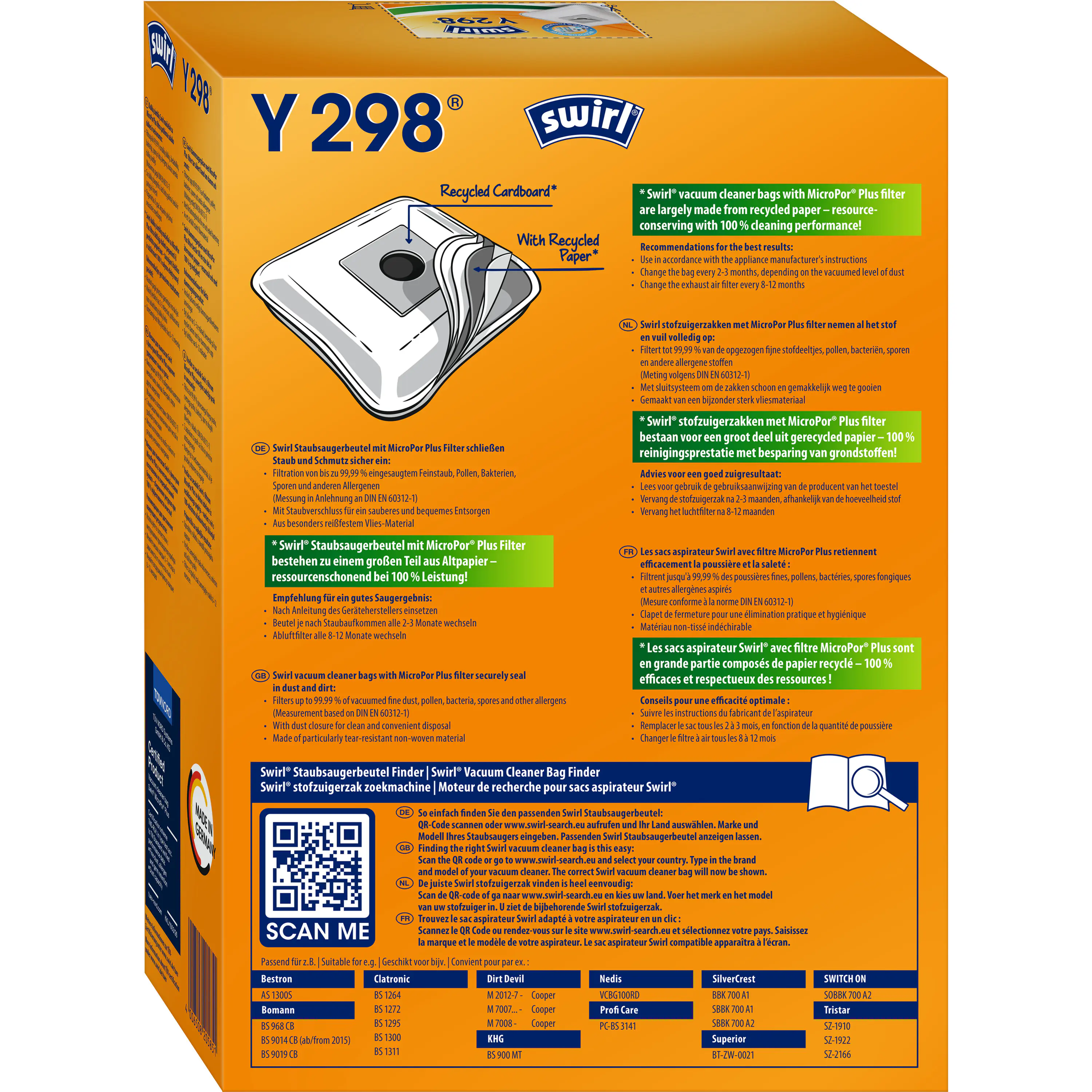 Swirl® Y 298 (Y 198)  MicroPor® Plus
