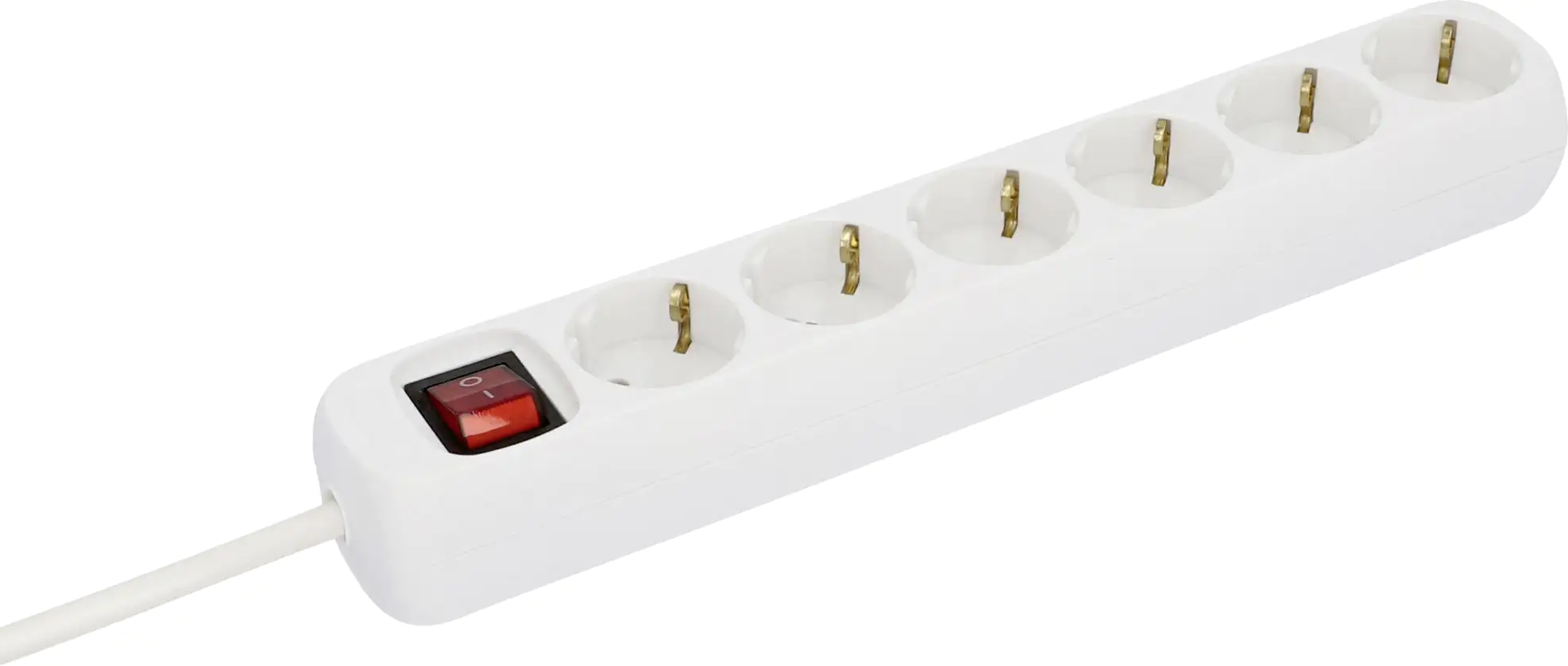 Unitec Steckdosenleiste 6-fach 1,4m mit Berührungsschutz, mit Schalter weiß Unitec Steckdosenleiste 6-fach 1,4m mit Berührungsschutz, mit Schalter weiß