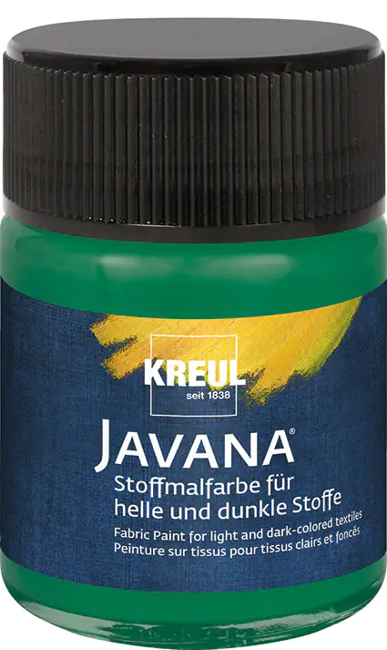 Kreul Javana Stoffmalfarbe für helle und dunkle Stoffe dunkelgrün 50 ml