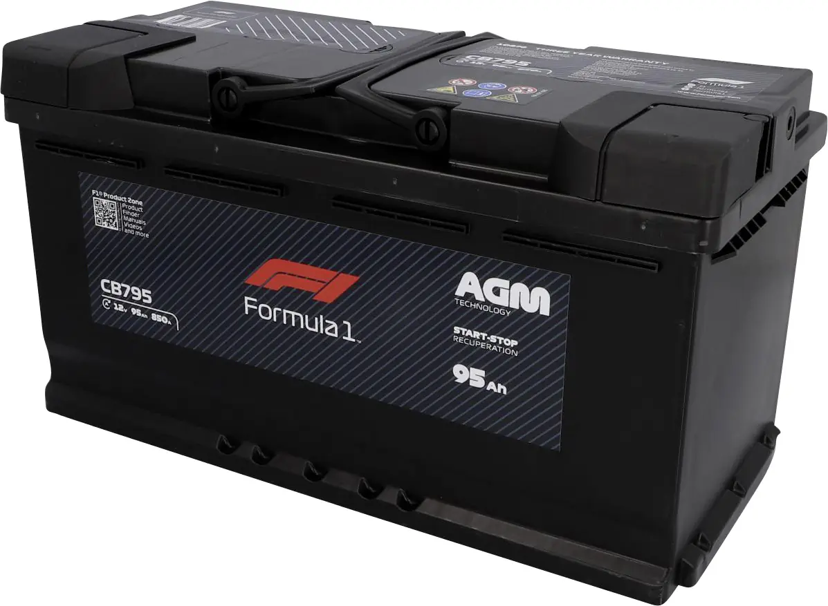 Formula1 Starterbatterie AGM CB795 95Ah 810A Maße: 353x175x190mm Formula1 Starterbatterie AGM CB795 95Ah 810A Maße: 353x175x190mm