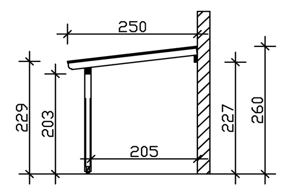 4018211005840_04 SKAN HOLZ Terrassenüberdachung Rimini 434 x 250 cm Douglasie