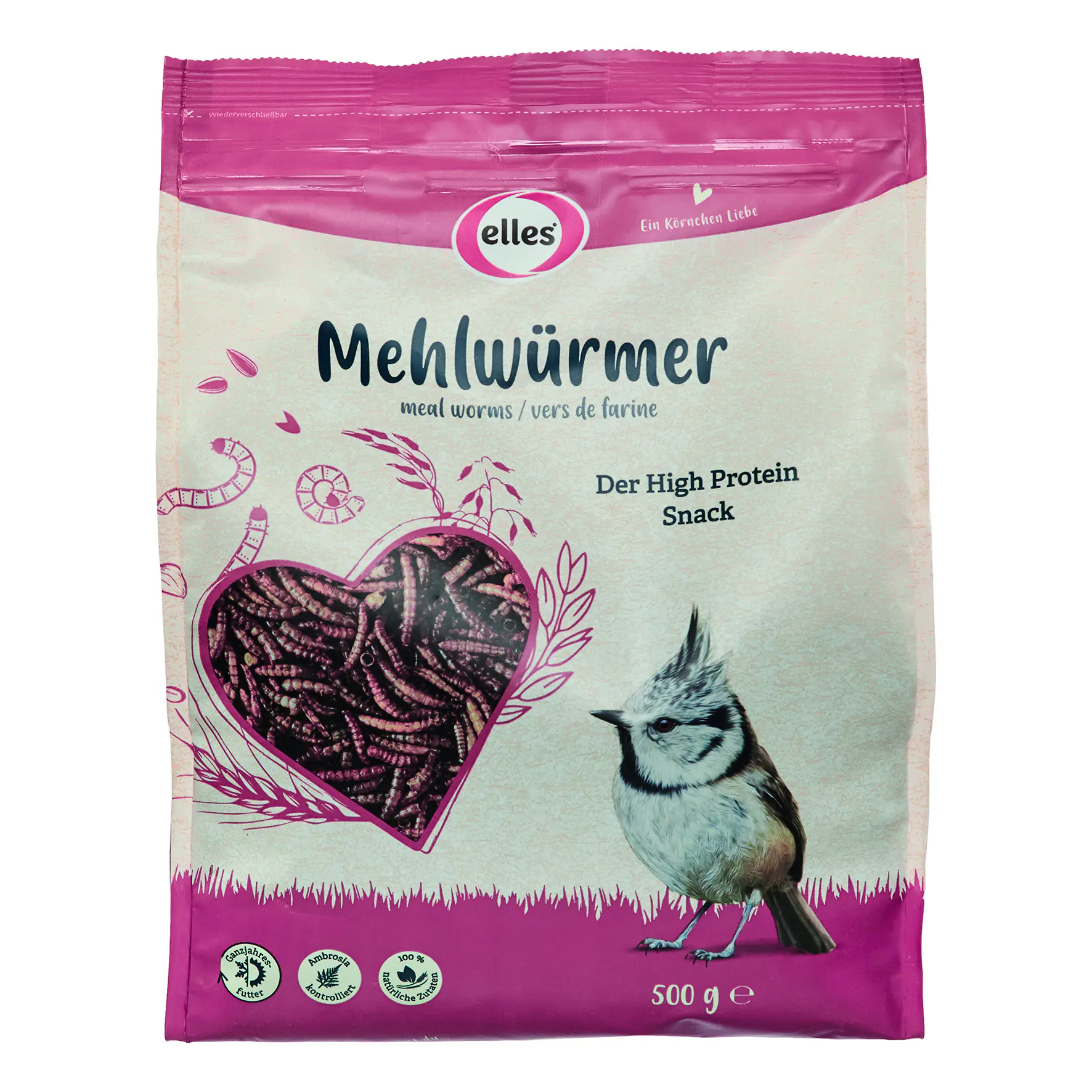 Elles Wildvogelfutter Mehlwürmer 500 g