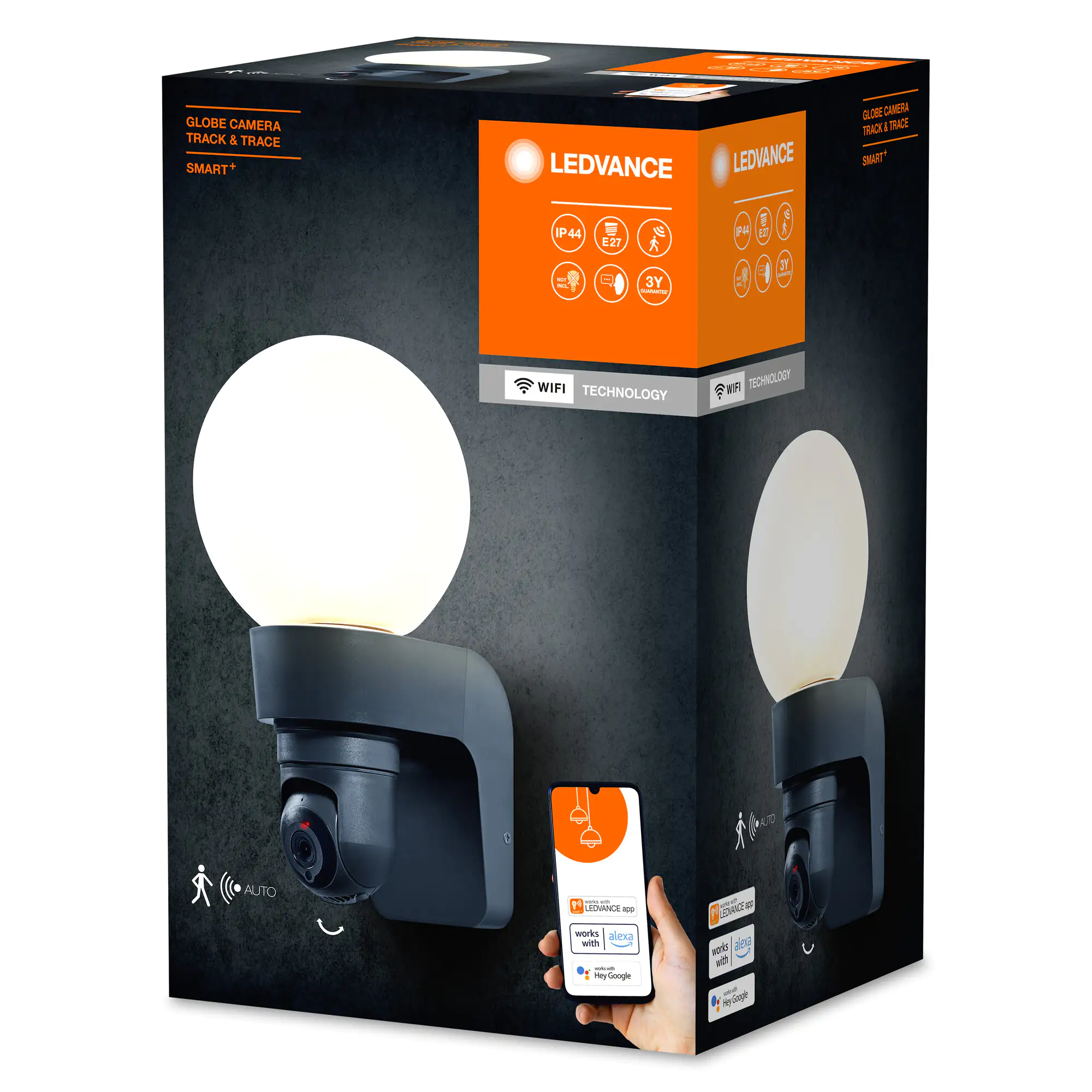 Ledvance Kameraleuchte Smart+ WiFi Globe E27, max 15 W, Wifi, schwarz Ledvance Kameraleuchte Smart+ WiFi Globe E27, max 15 W, Wifi, schwarz