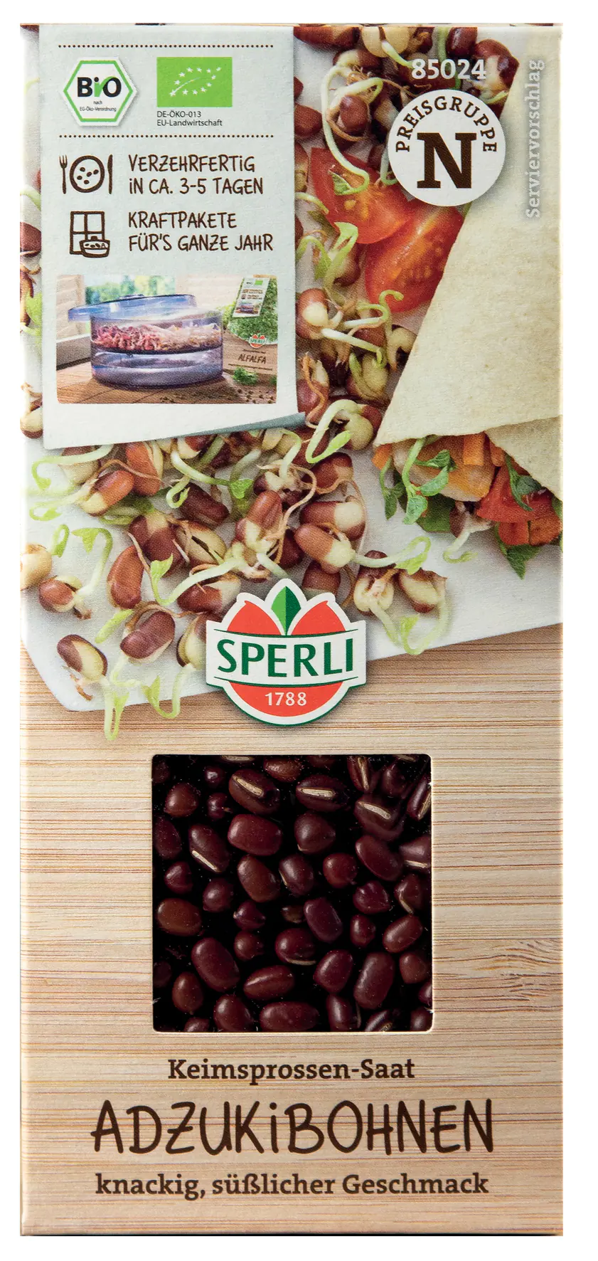 Sperli BIO Keimsprossen-Saat Adzukibohne