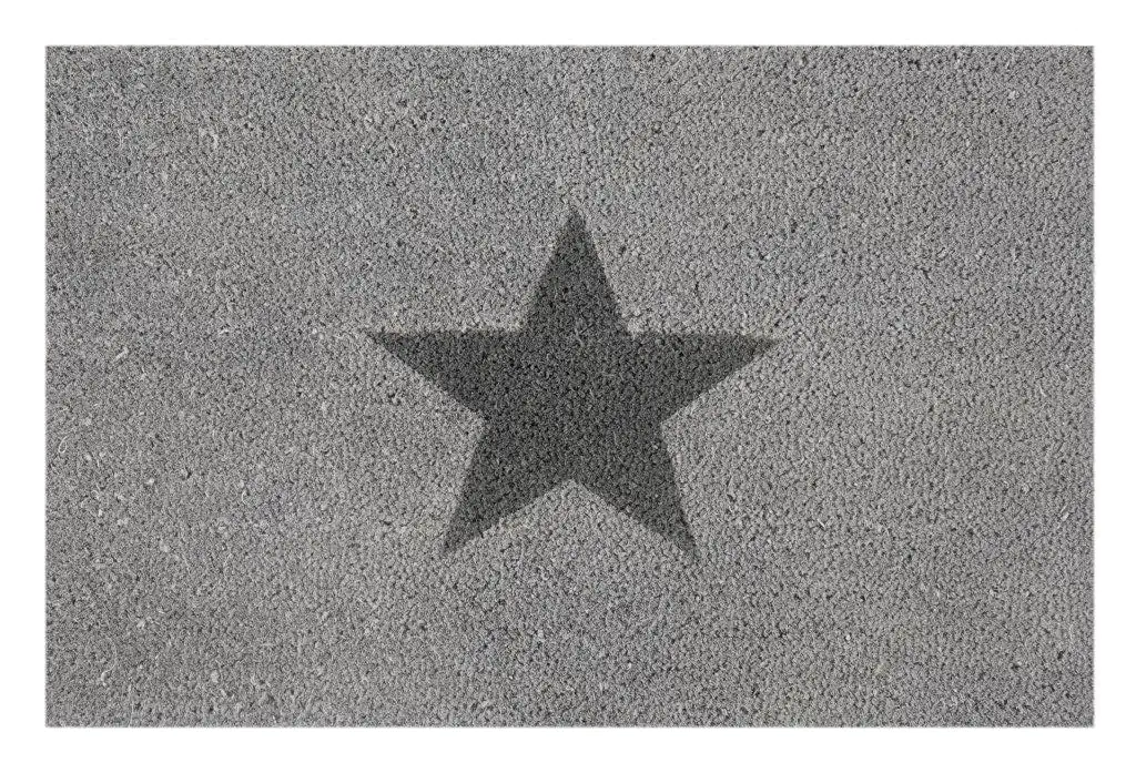 Fußmatte Stars Kokos grau, 40 x 60 cm