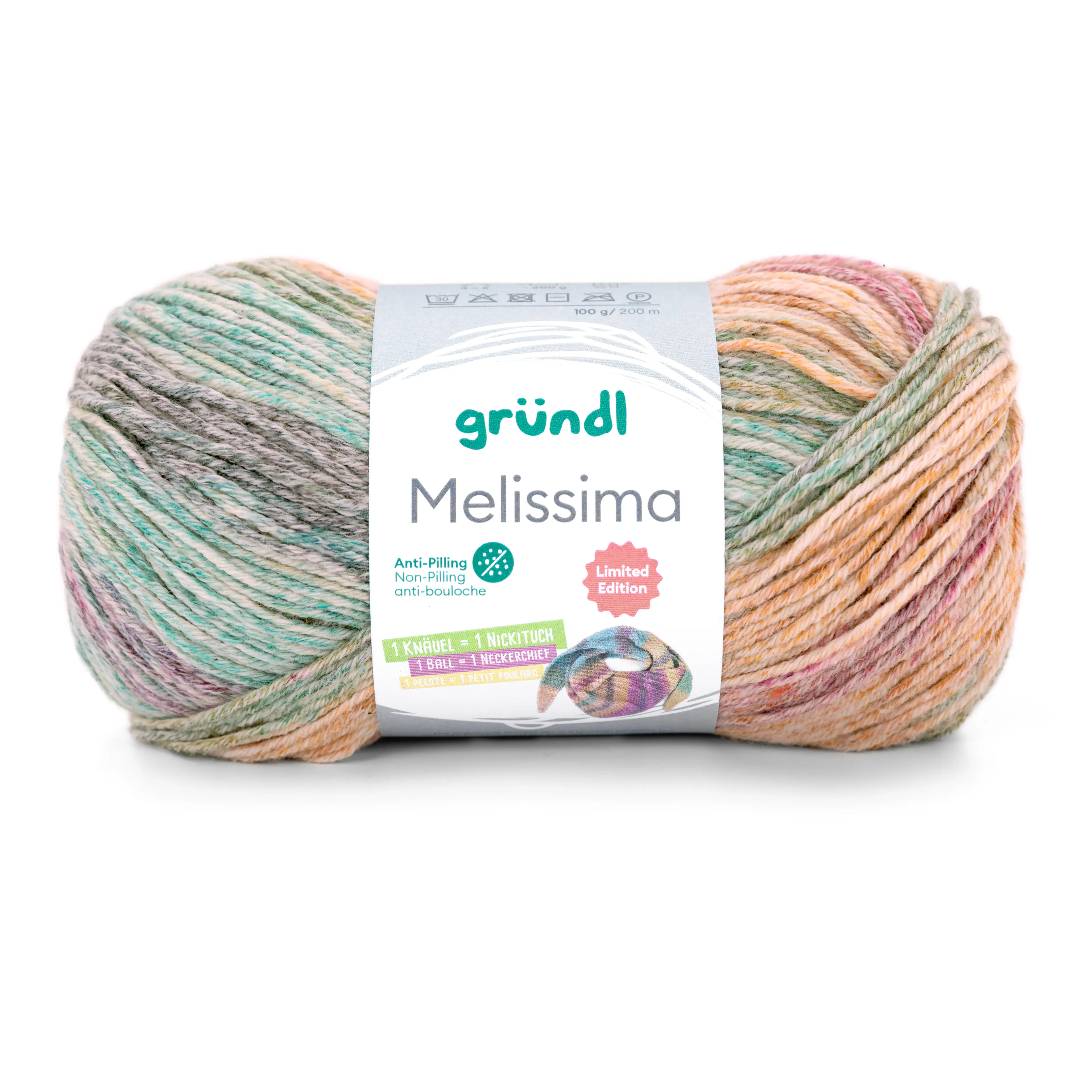 Gründl Wolle Melissima 7-fach 100 g 6-fach sortiert