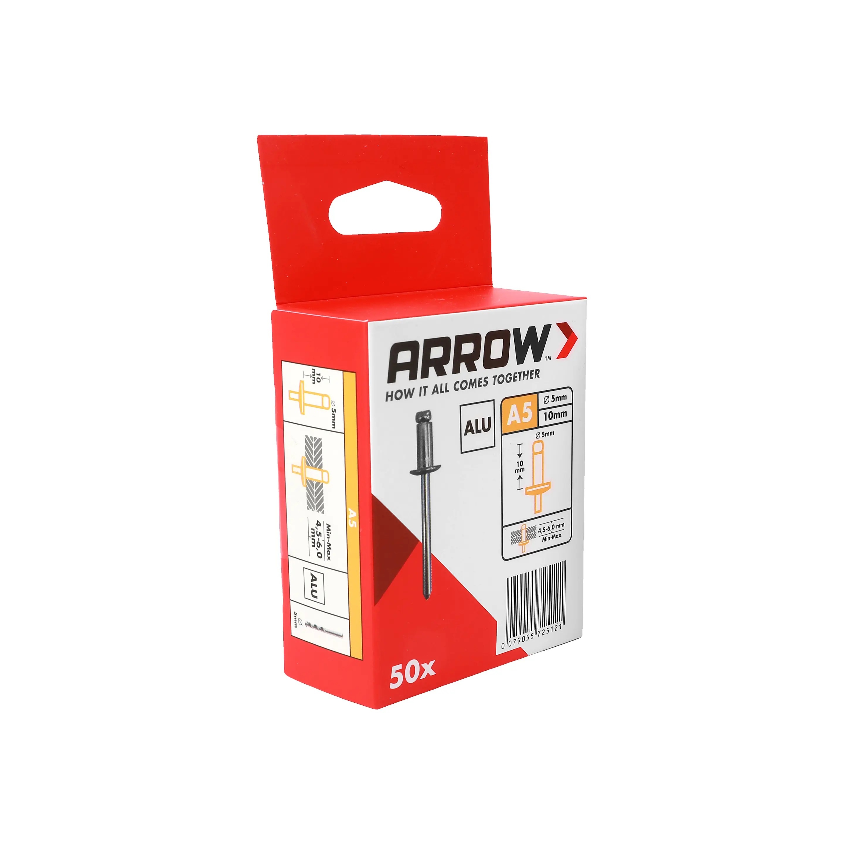 Arrow Blindniete Typ A5 Ø 5 x 10 mm Aluminium 50 Stück