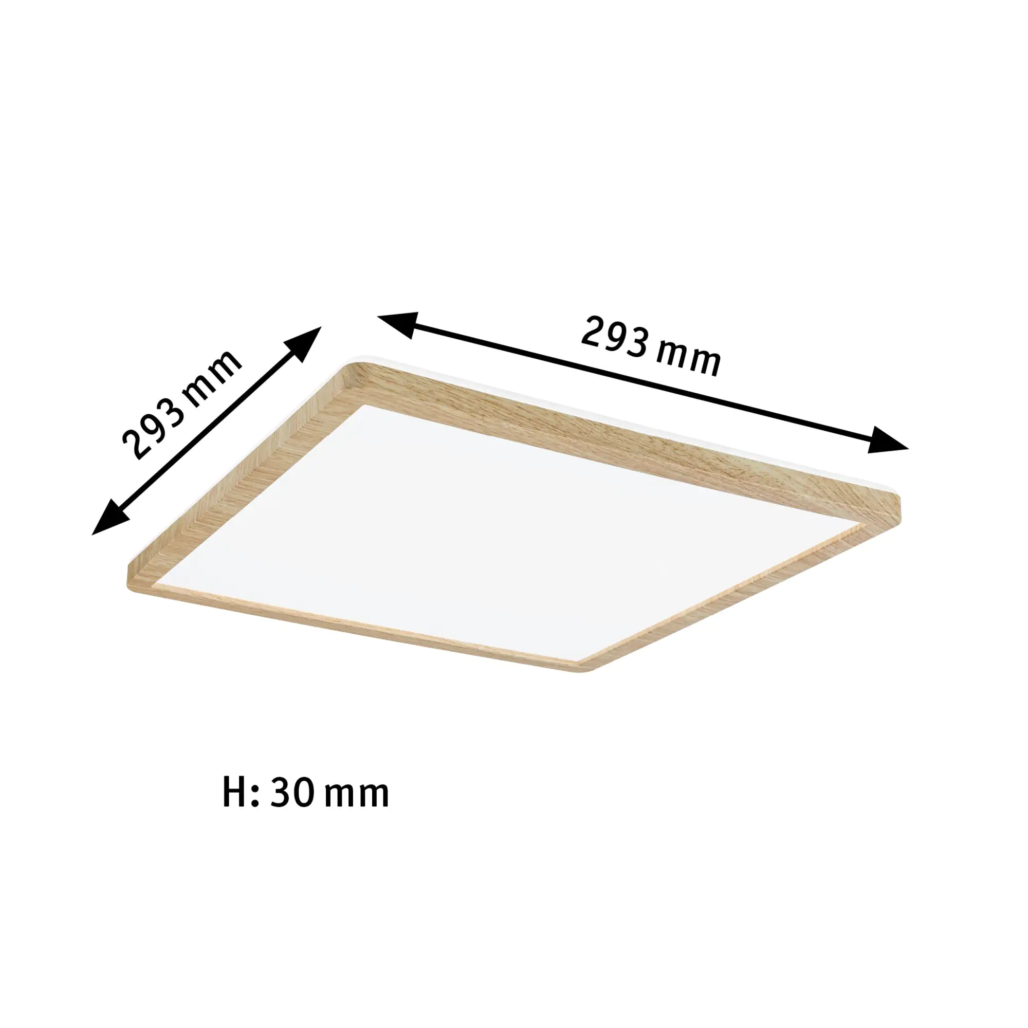 Paulmann LED Deckenleuchte Atria Shine Backlight Holzoptik eckig 29,3 x 29,3 cm