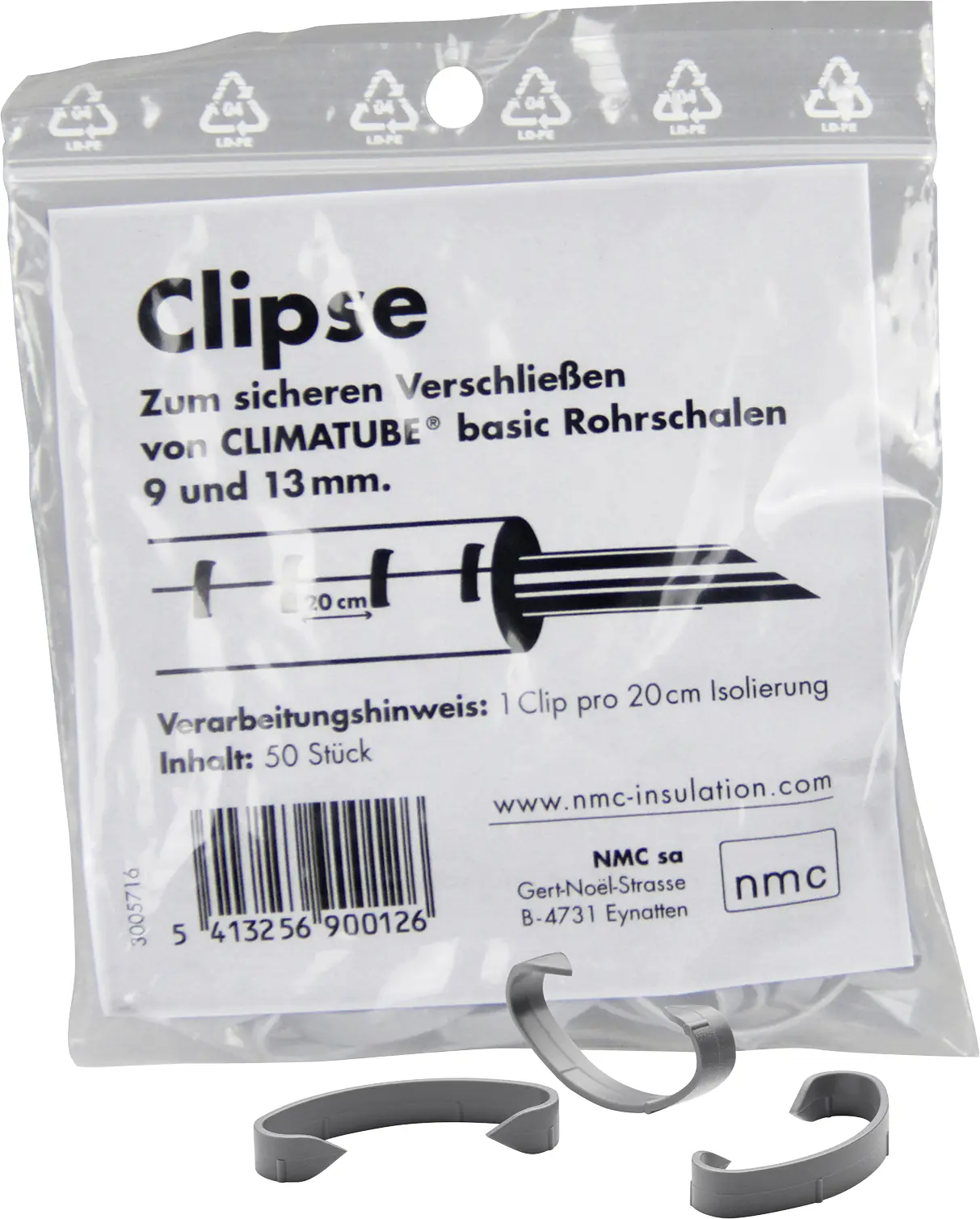 Rohrisolierungs-Clipse 50 Stück