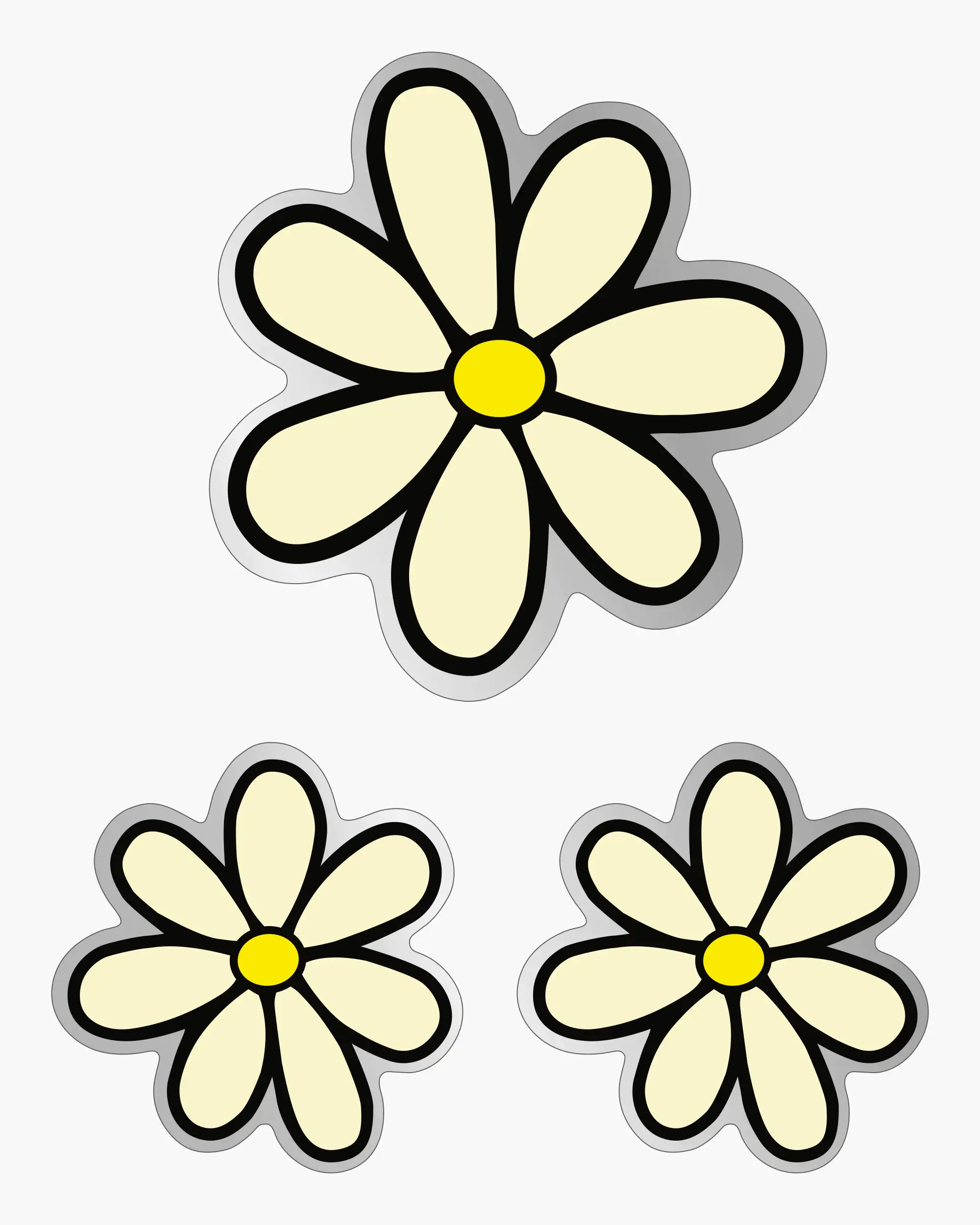 4002341241353 Hermann Schütz Aufkleber Blumen-Set Dimension weiß/gelb Bogengröße