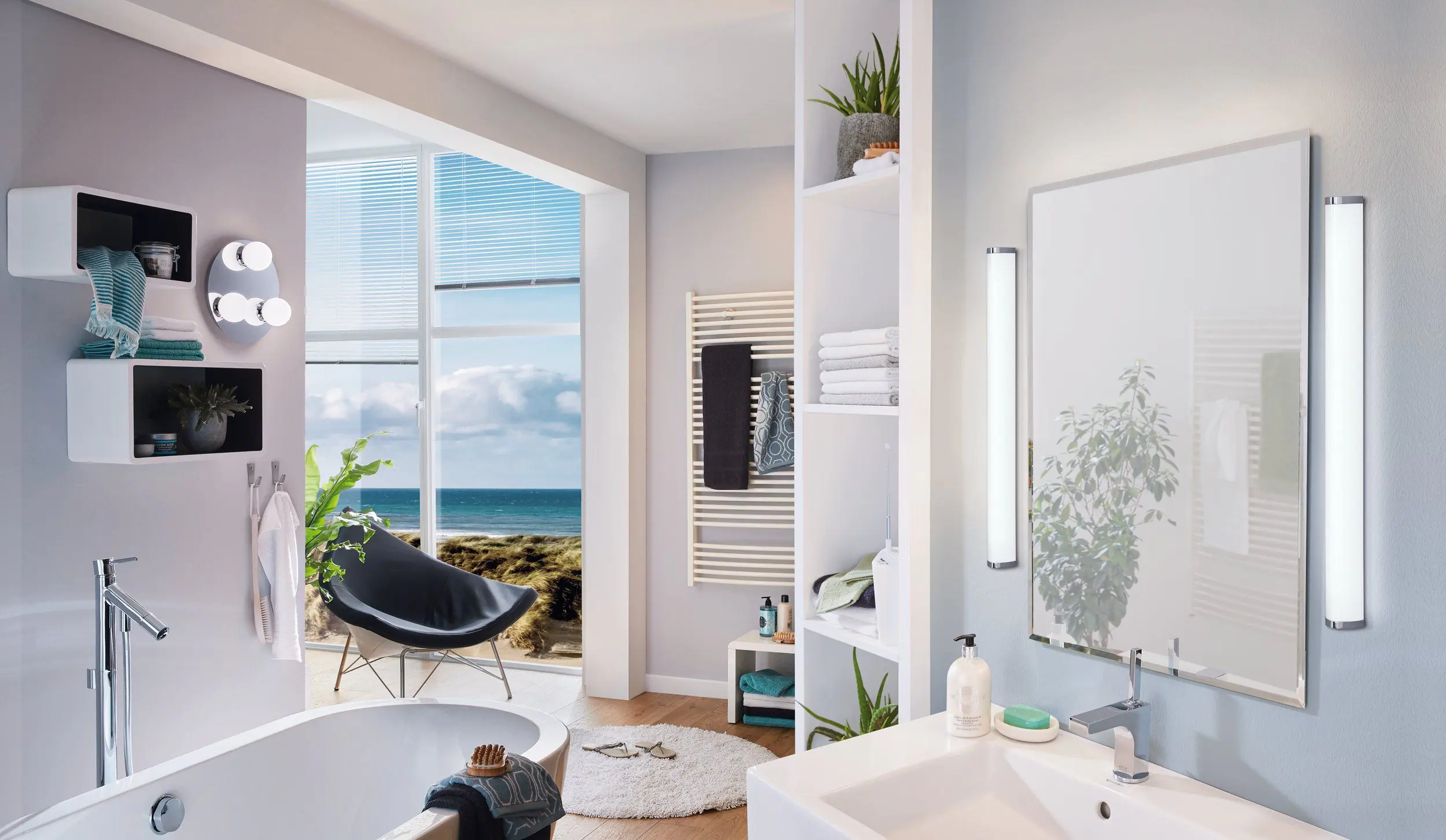 Eglo Led Bad- Wand-Deckenleuchte Gita 2 chrom